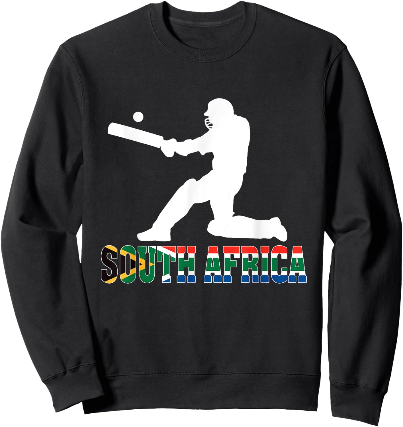South Africa Cricket Fan Jersey 2025 Afrikaans Cricket Sweatshirt - Sweatshirt | Black