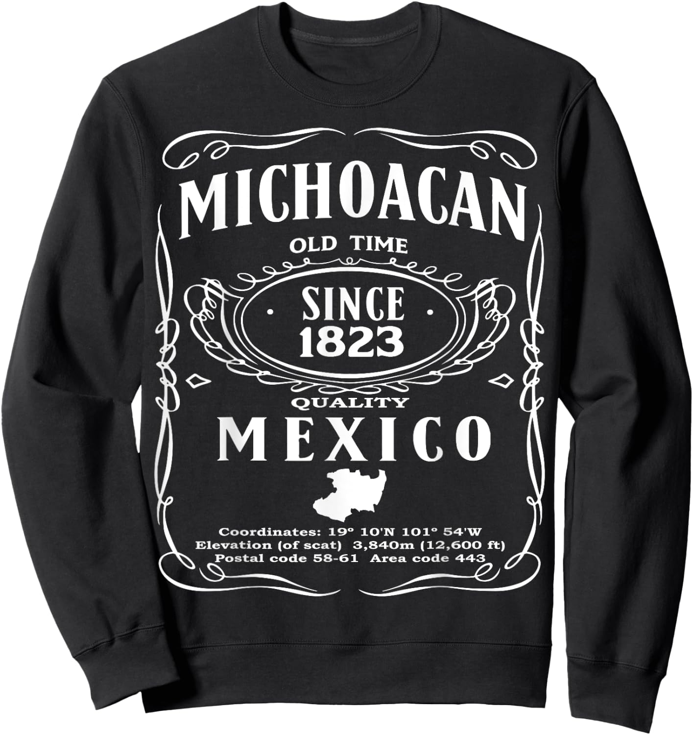 Michoacan Mexico Souvenir Michoacano Morelia Michoacanas Sweatshirt - Sweatshirt | Black