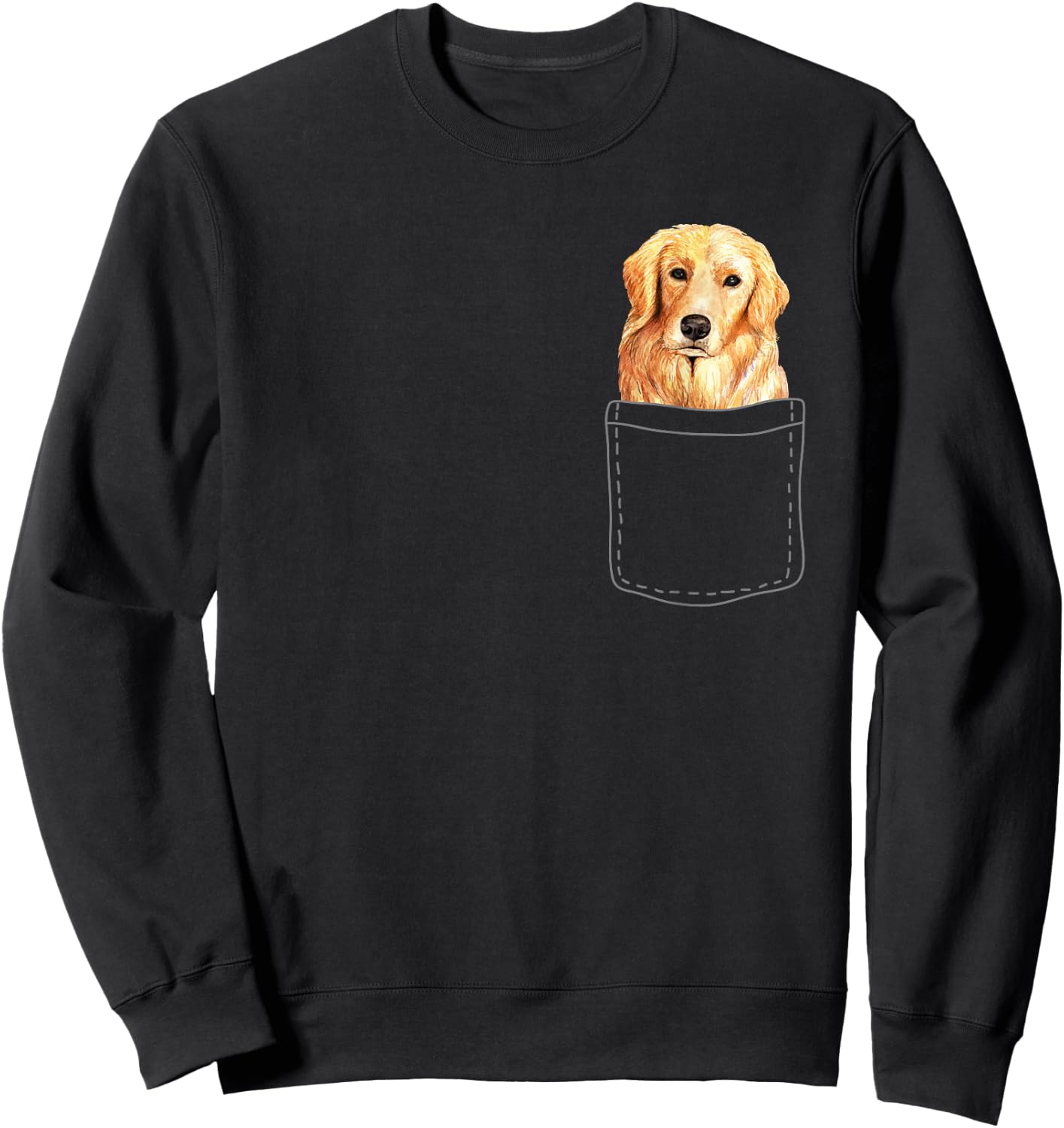 Beautiful golden retriever in your pocket, dogs Sweatshirt - Sweatshirt | Black