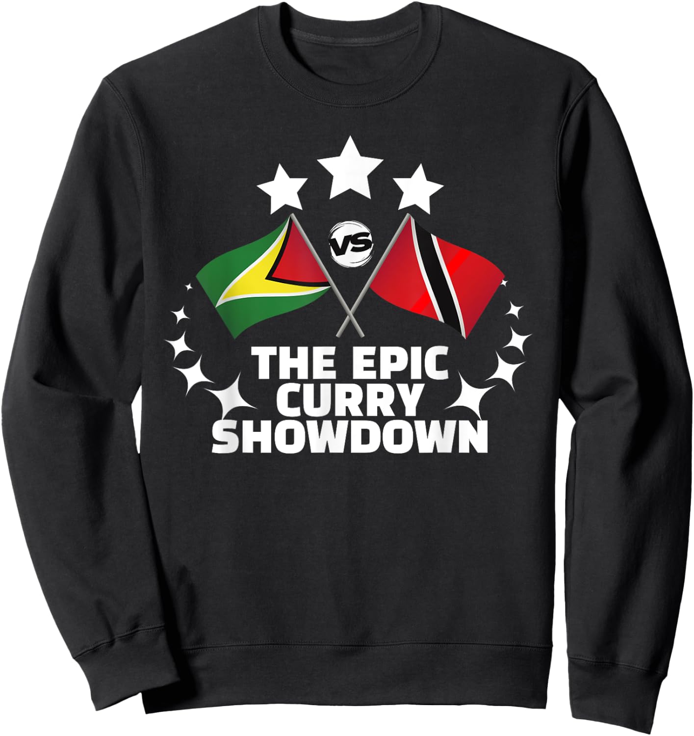 Guyana vs Trinidad - The Epic Curry Showdown Funny Cricket Sweatshirt - Sweatshirt | Black