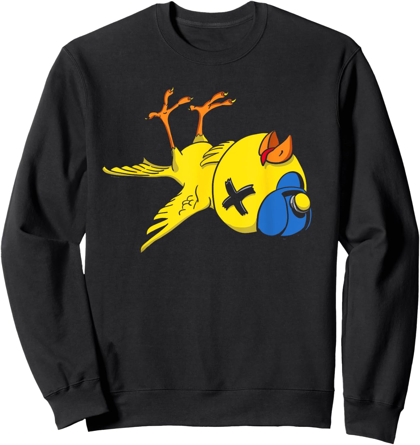 Canary in a Coal Mine Funny Bird & Miner Hard Hat Sweatshirt - Sweatshirt | Black