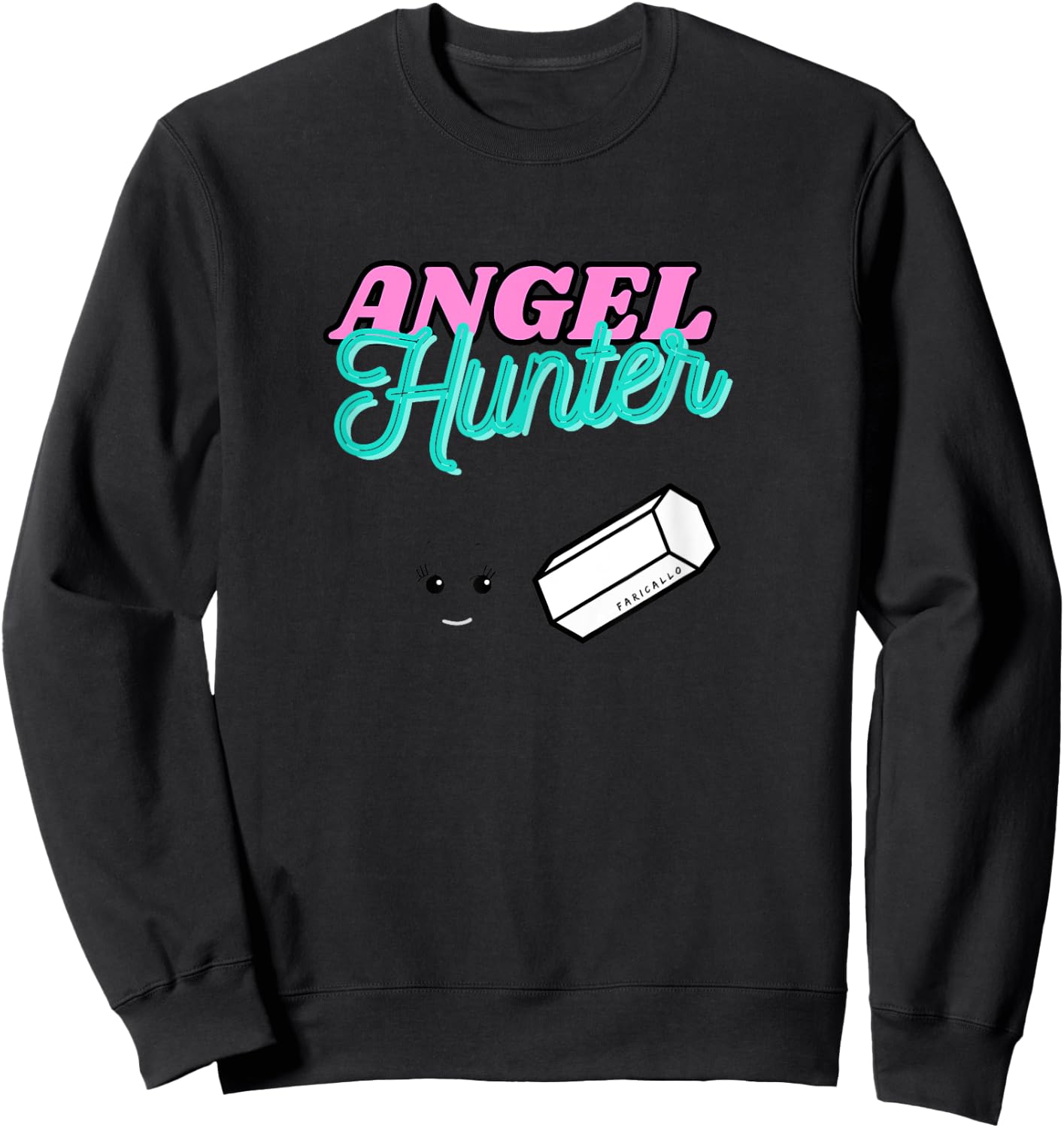 Angel Hunter Cute Trendy Kawaii Funny Sonny Women’s Graphic Sweatshirt - Sweatshirt | Black