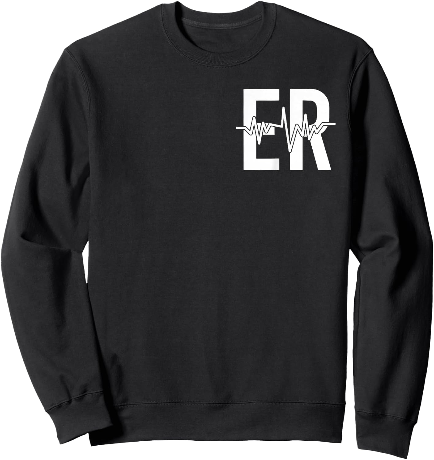 Emergency Department ER Nurse front + back Emergency Room Sweatshirt - Sweatshirt | Black