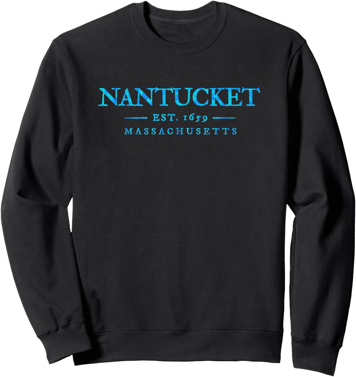 Nantucket Massachusetts Colorful Text Souvenir Sweatshirt - Sweatshirt | Black