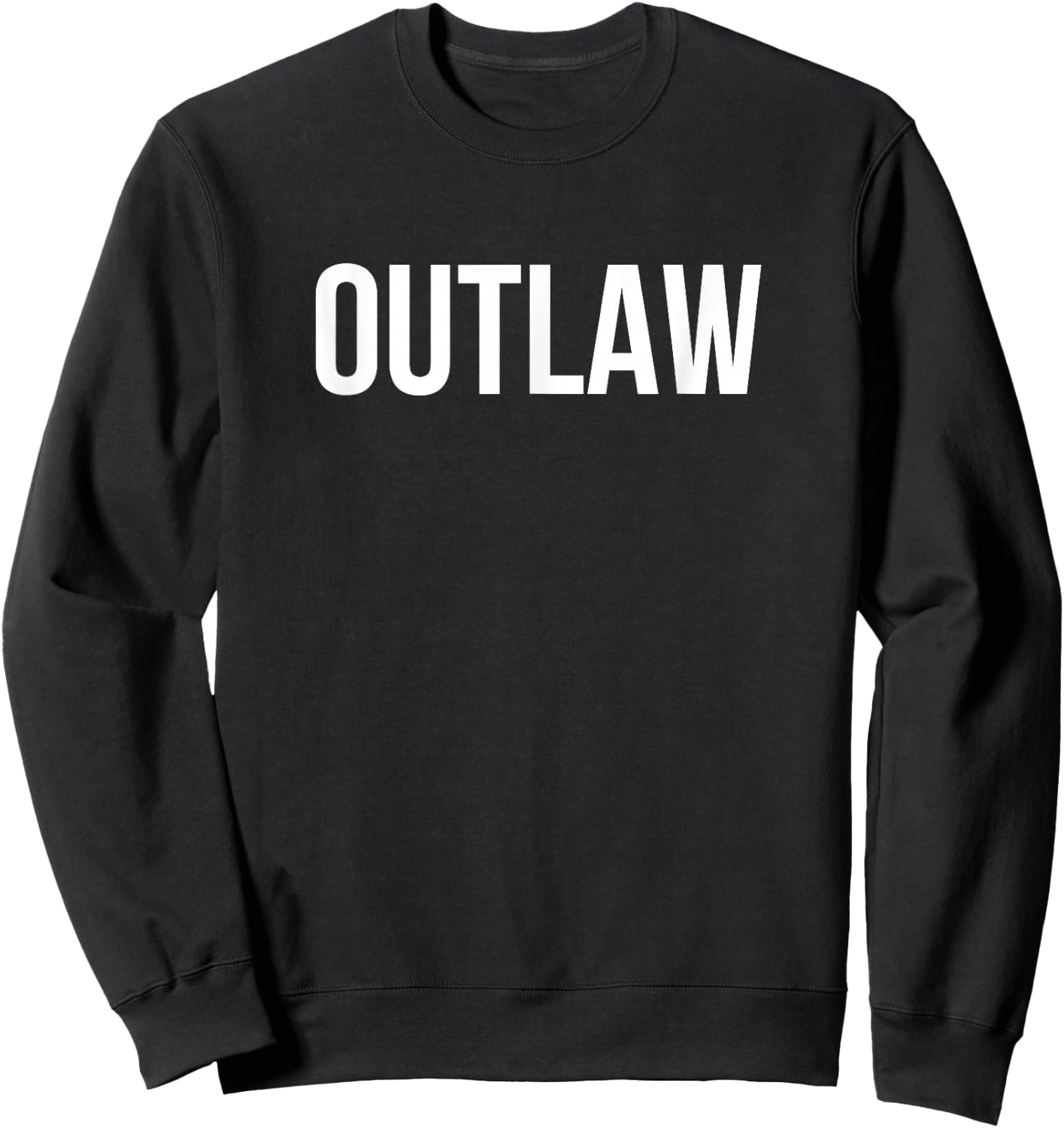 Outlaw Black -Adults , Small, Short Sleeve, , Classic Fit, 100% Cotton Sweatshirt - Sweatshirt | Black