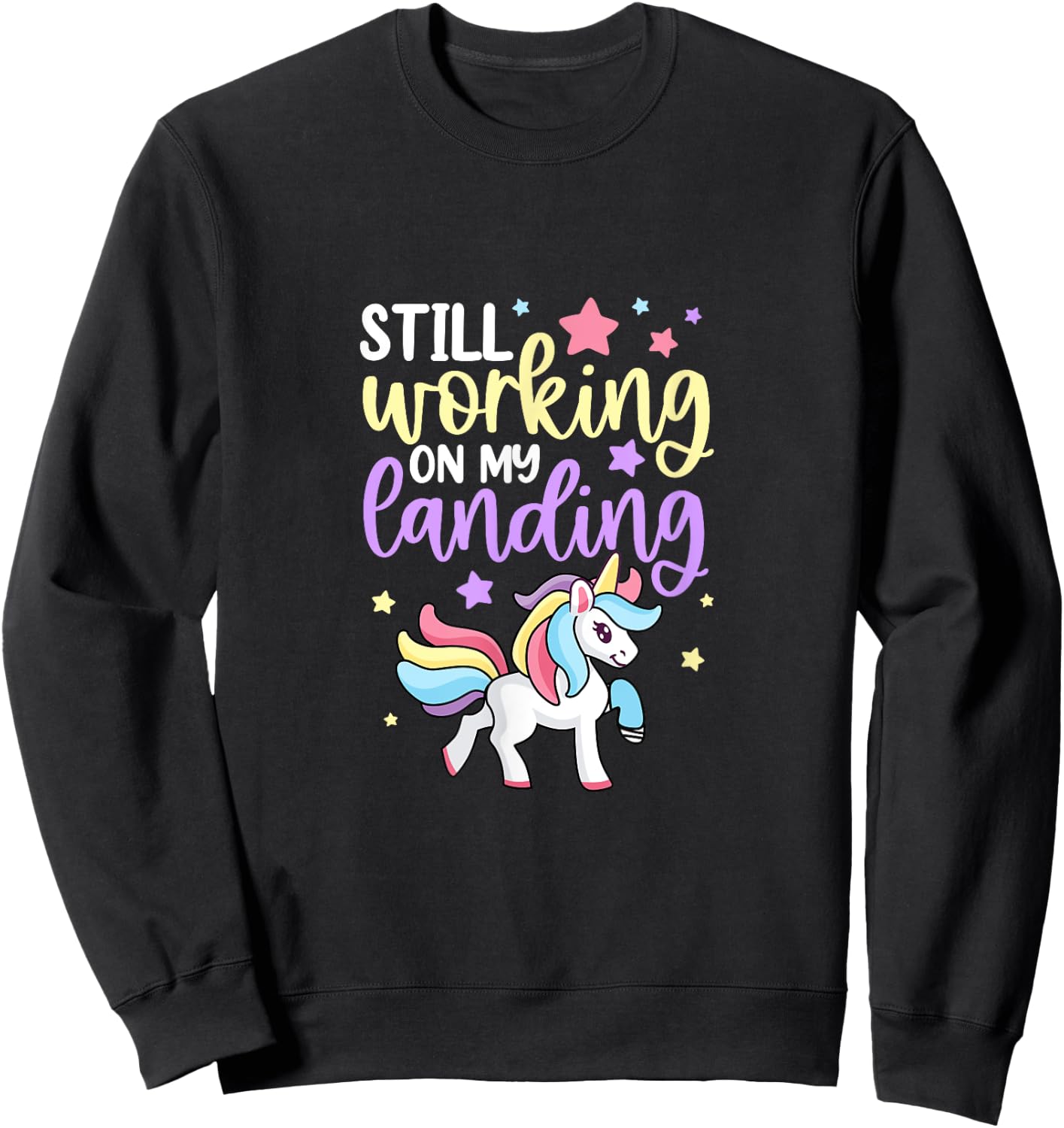 Broken Ankle Unicorn Foot Feet Bone Injury Get Well Soon Sweatshirt - Sweatshirt | Black
