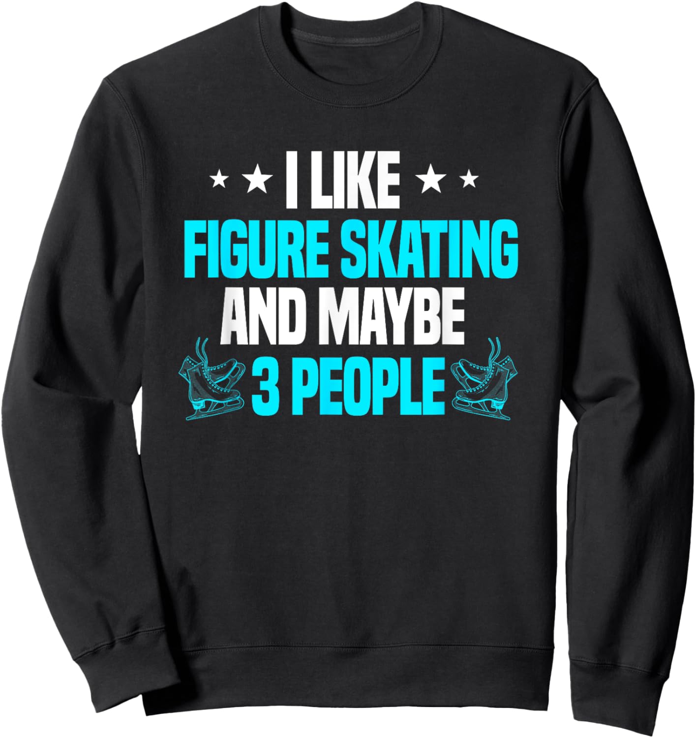 Figure Skating Introvert Ice Skater Coach Skates Sport Sweatshirt - Sweatshirt | Black