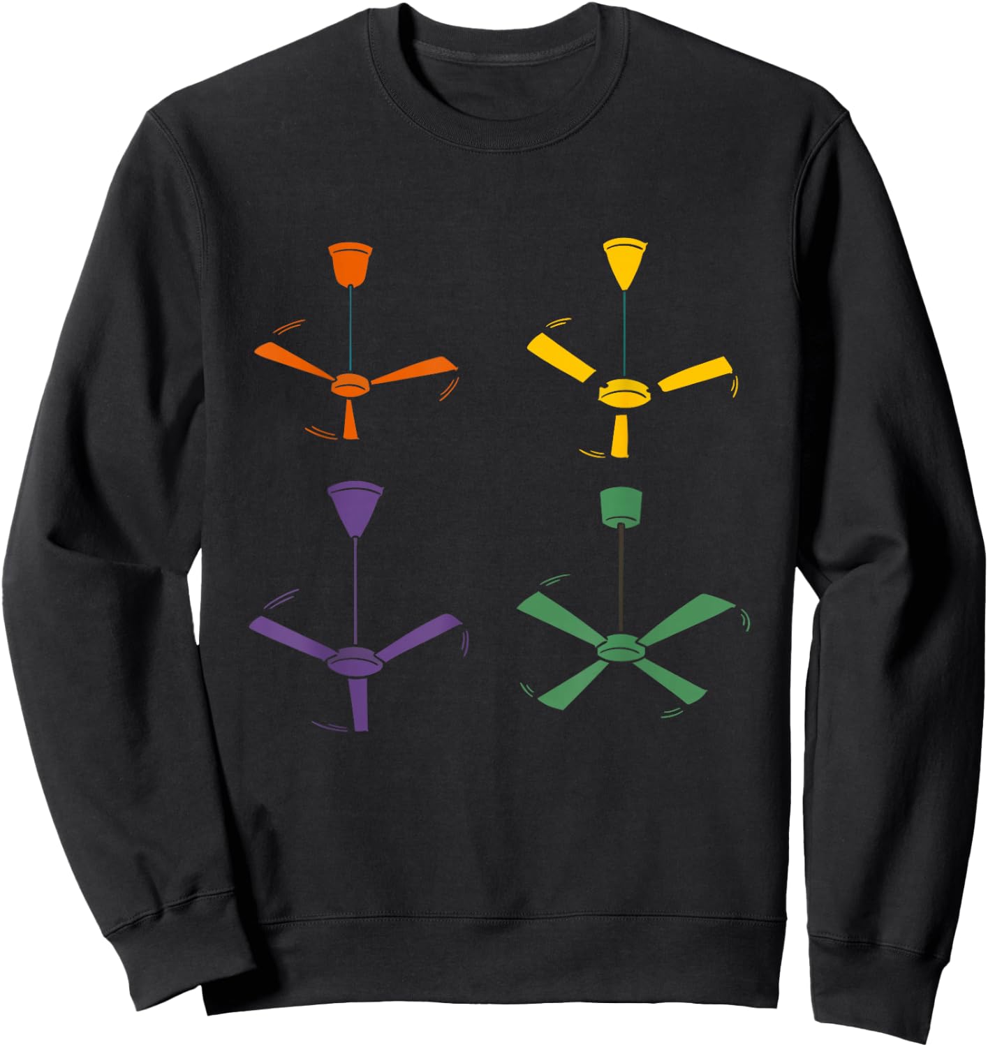 Vintage Ceiling Fan Lazy DIY Halloween Costume Funny Easy Sweatshirt - Sweatshirt | Black