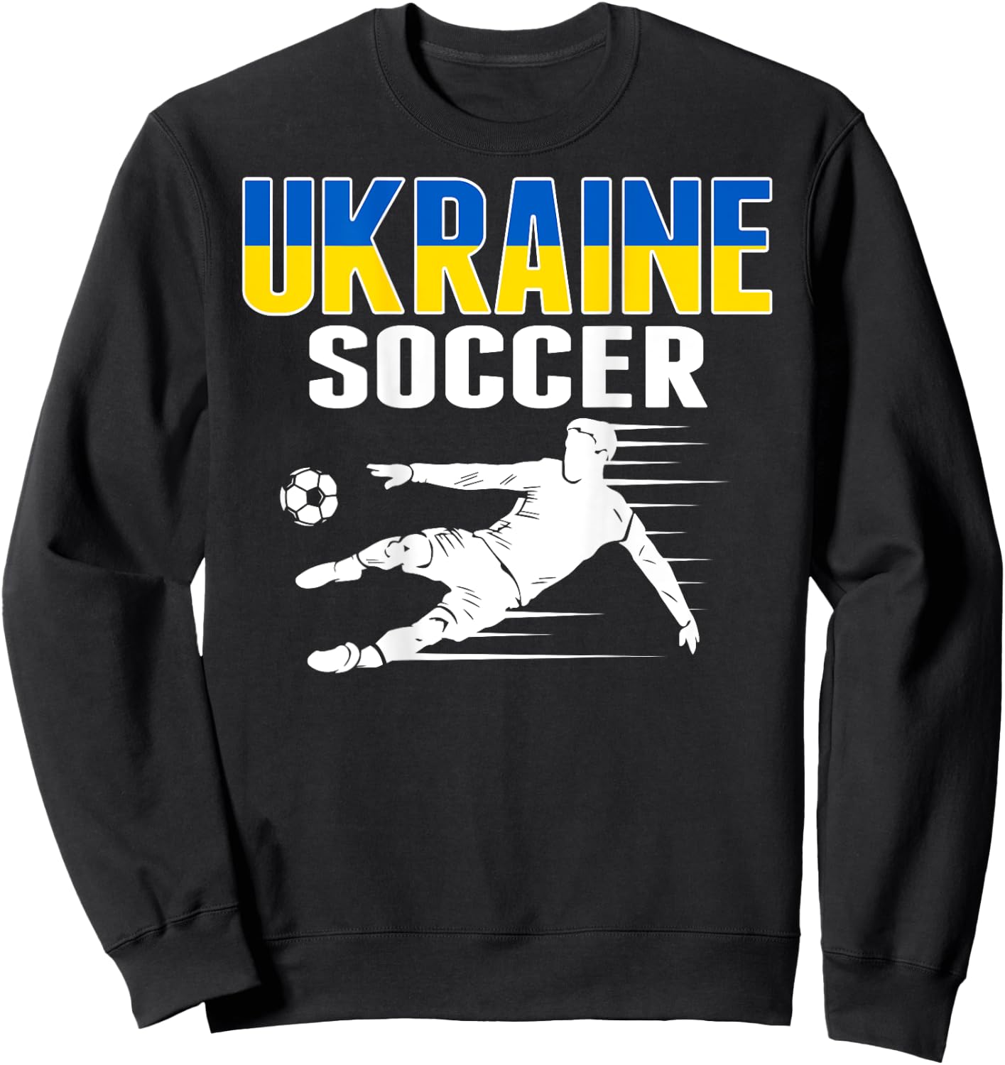 Ukraine Soccer Lovers Jersey Support Ukrainian Football Team Sweatshirt - Sweatshirt | Black