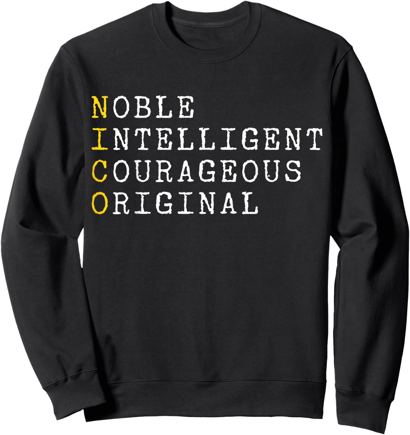 Nico Personalized, Nico Name, Boy Man Nico Sweatshirt - Sweatshirt | Black