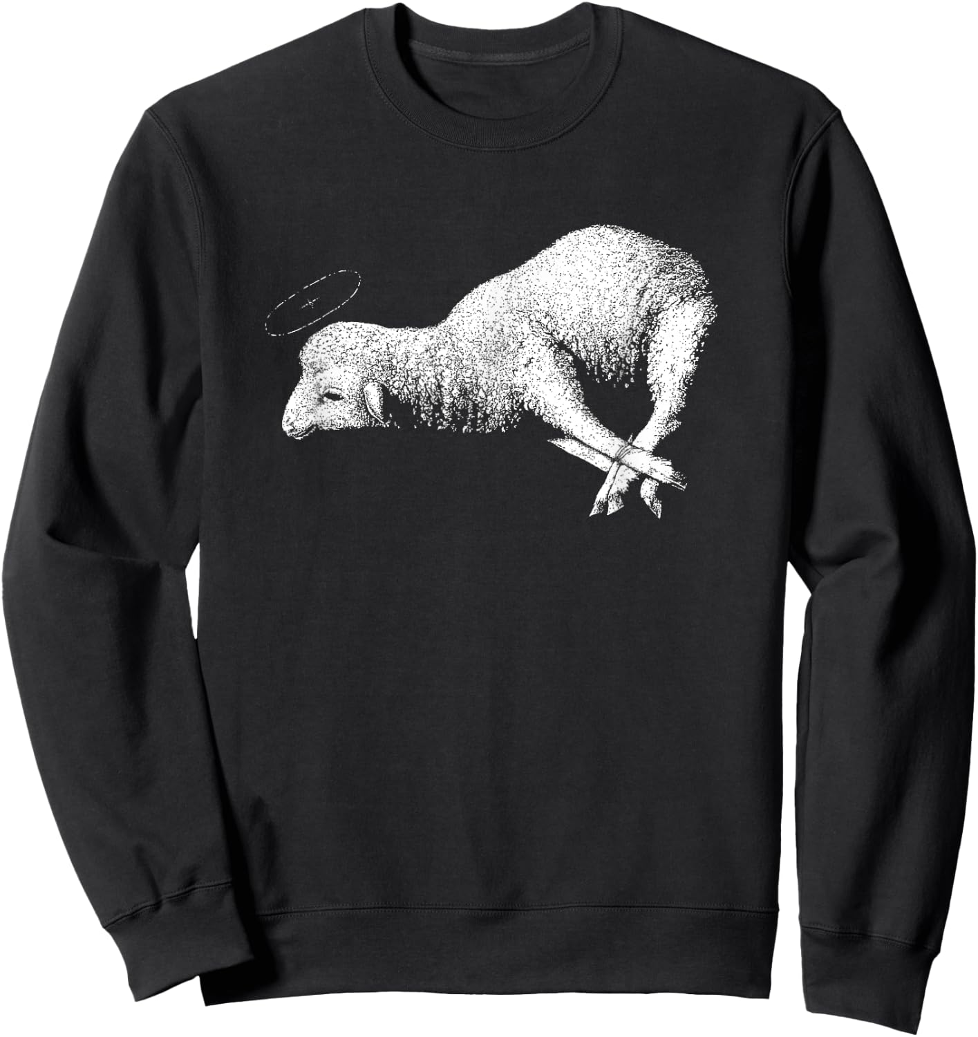 Agnus Dei, Lamb of God, Agnus Dei, Lamb of God, Jesus Christ, Christian Sweatshirt - Sweatshirt | Black