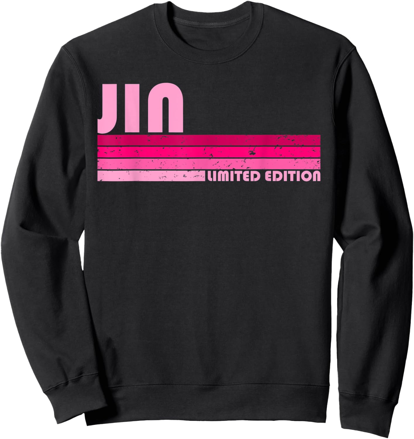 JIN Name Personalized Retro Vintage 80s 90s Birthday Sweatshirt - Sweatshirt | Black
