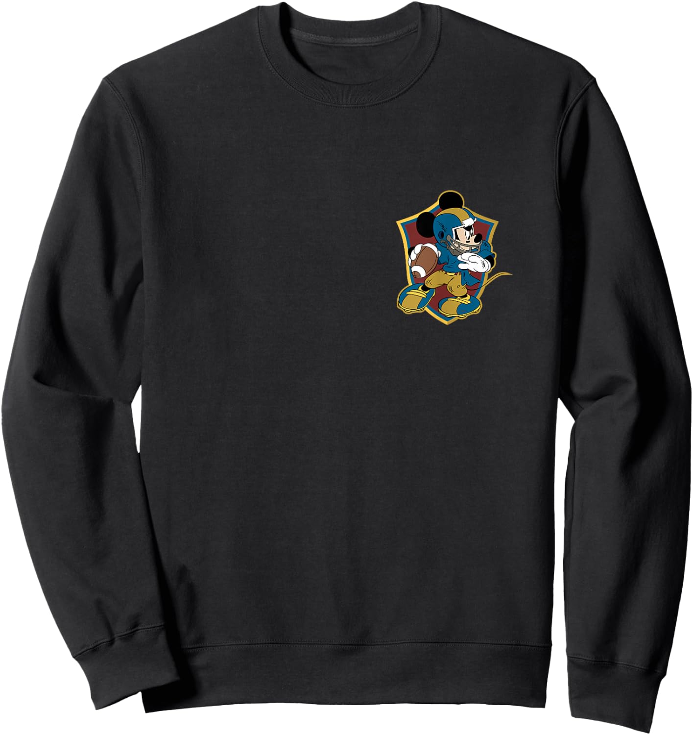 Disney Mickey Mouse Football Shield Sports Sweatshirt - Sweatshirt | Black