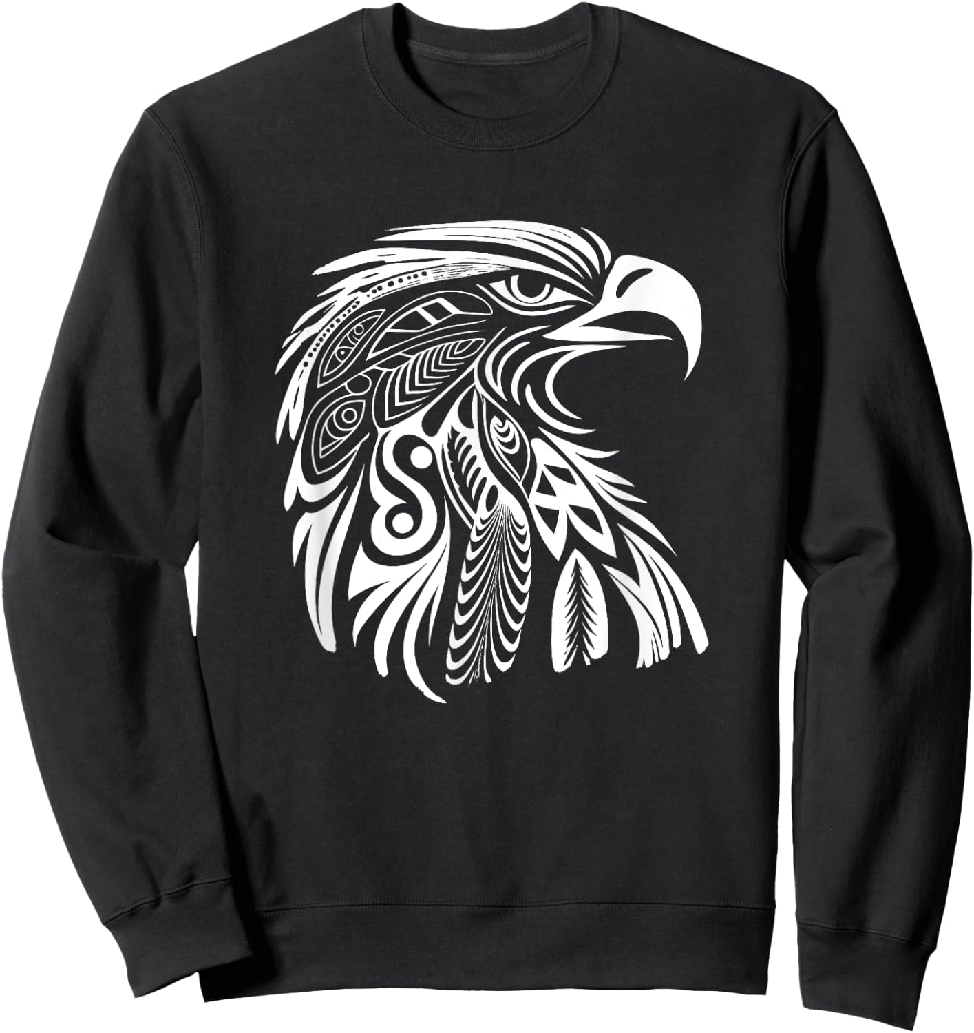 Eagle, feathers, king of air, spirit animal, bird, freedom Sweatshirt - Sweatshirt | Black