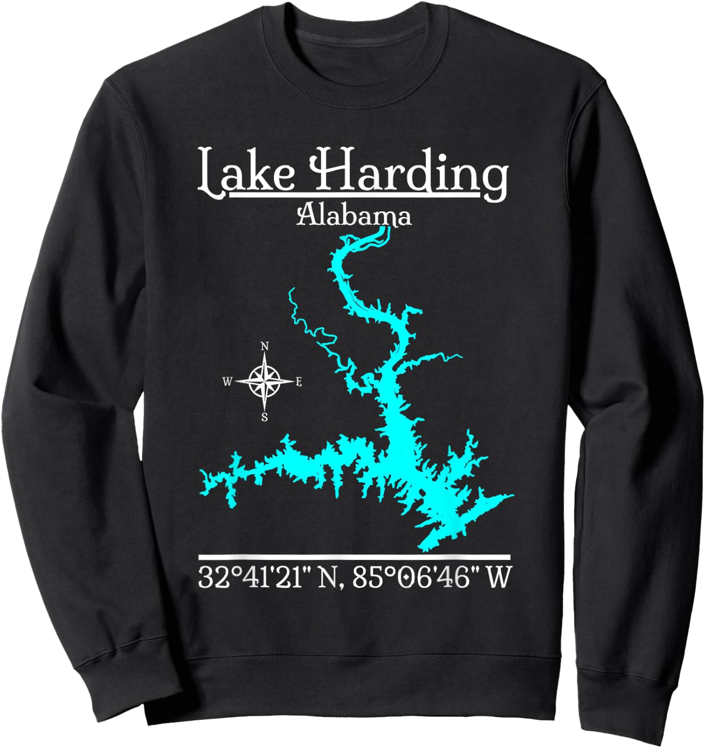 Lake Harding, Alabama Sweatshirt - Sweatshirt | Black