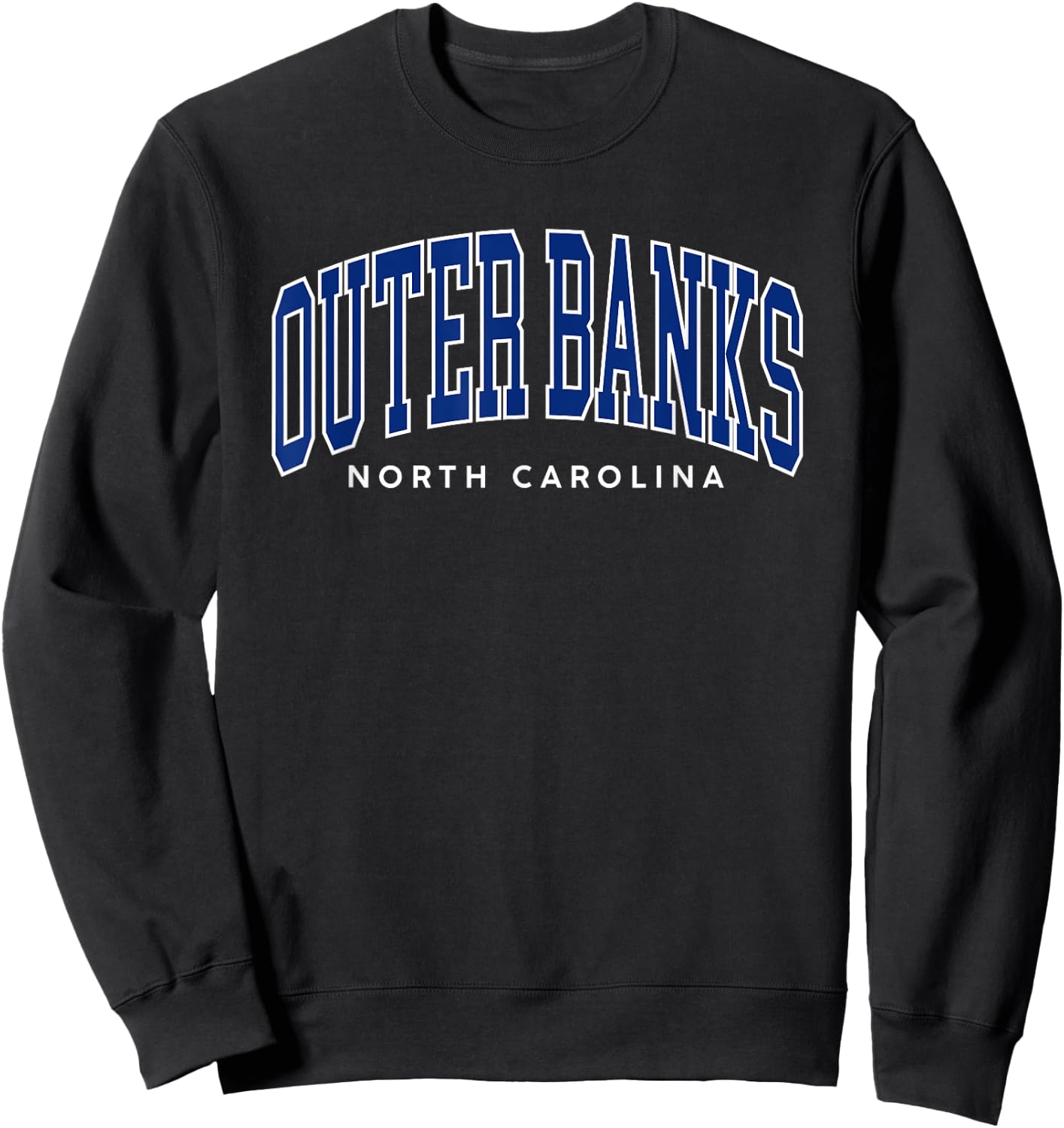 Outer Banks OBX North Carolina summer retro preppy throwback Men Women Girls Kids Sweatshirt - Sweatshirt | Black