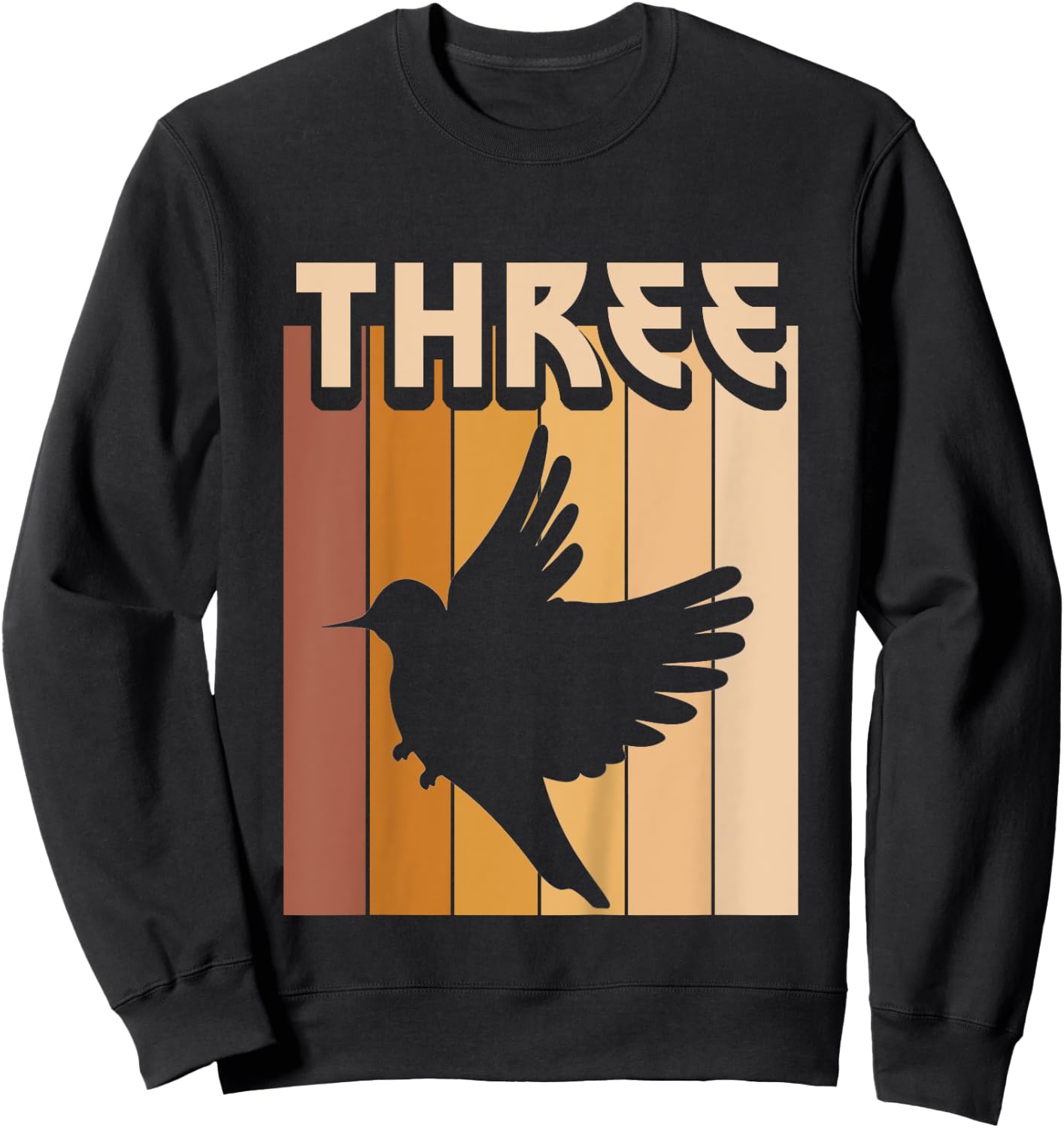 Kids 3 Year Old Bird Birthday Boy Girl 3rd Birthday Birds Sweatshirt - Sweatshirt | Black