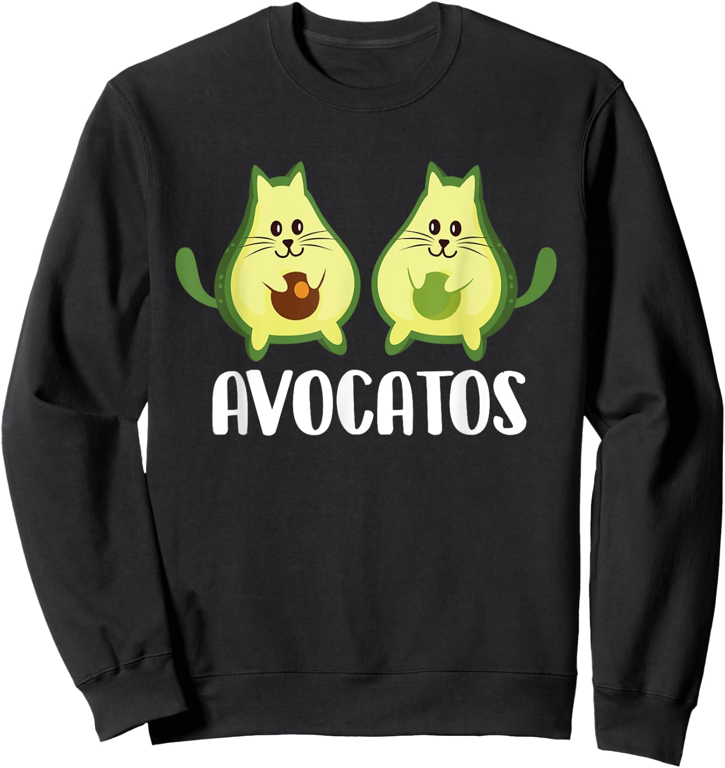 Avocatos - Vegan Animal Cat Lover Pet Owner Veterinarian Sweatshirt - Sweatshirt | Black