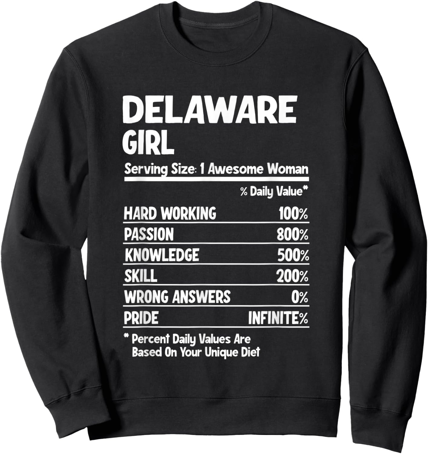 Delaware Girl Sweatshirt - Sweatshirt | Black