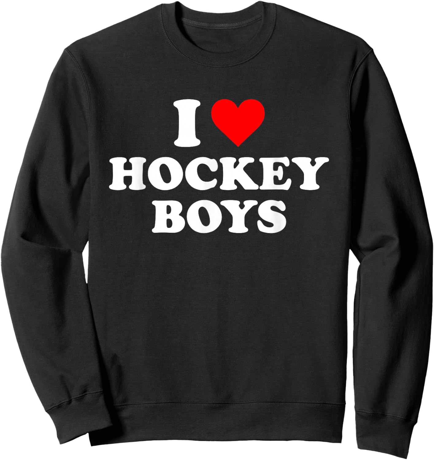 I Love Hockey Boys Sweatshirt - Sweatshirt | Black