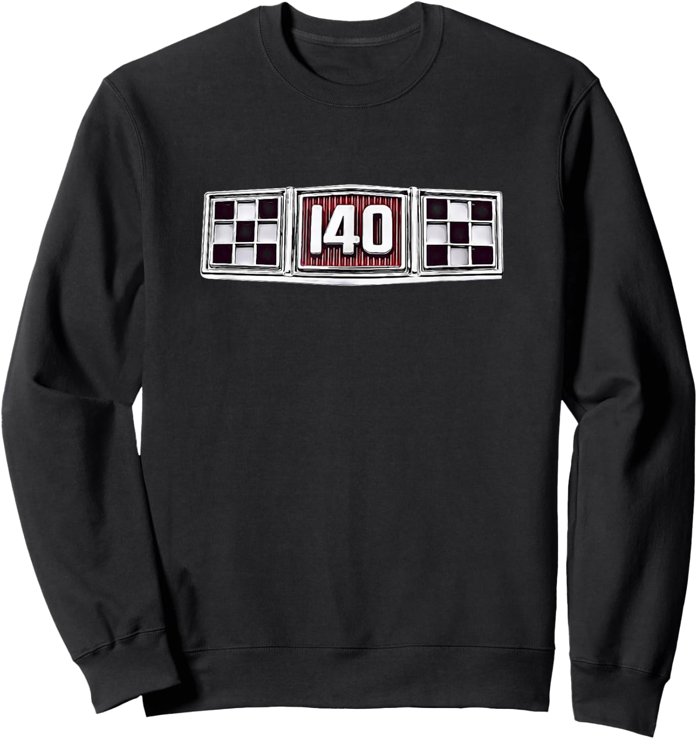 Corvair 140 Flags Emblem 1965 Illustration Sweatshirt - Sweatshirt | Black