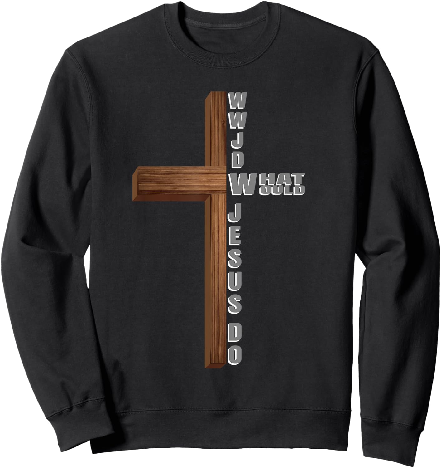 What Would Jesus Do W.W.J.D Christian Sweatshirt - Sweatshirt | Black
