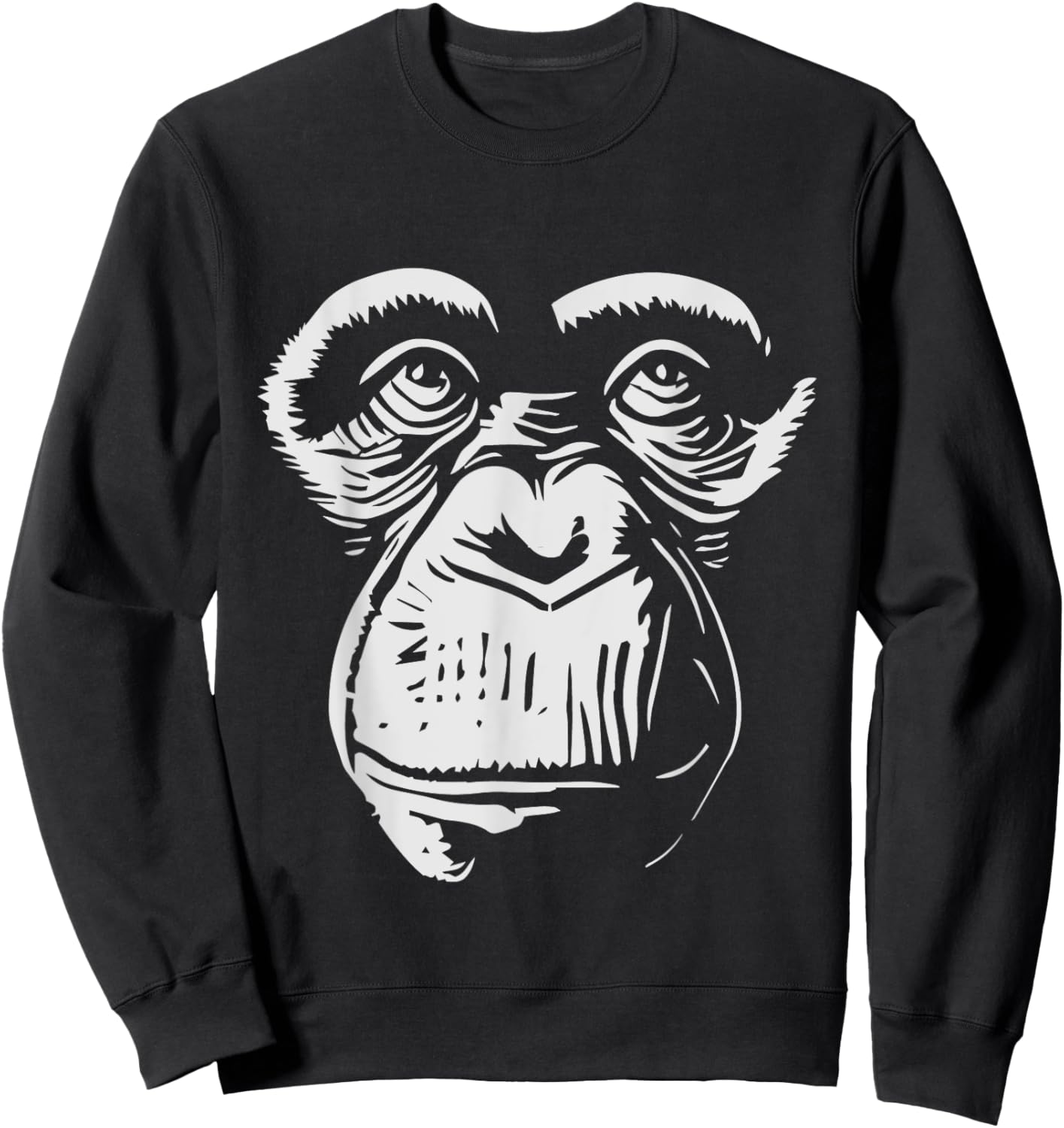 Monkey Face - Primates Wildlife Zoo Animal Lover Zookeeper Sweatshirt - Sweatshirt | Black