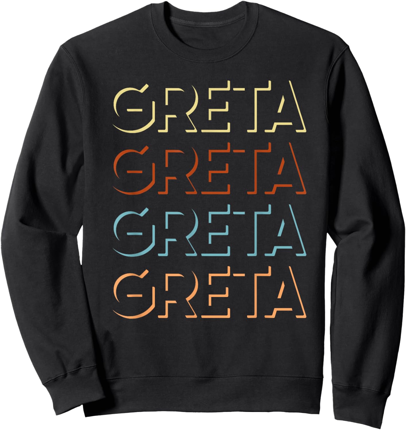 Greta First Name My Personalized Named Sweatshirt - Sweatshirt | Black