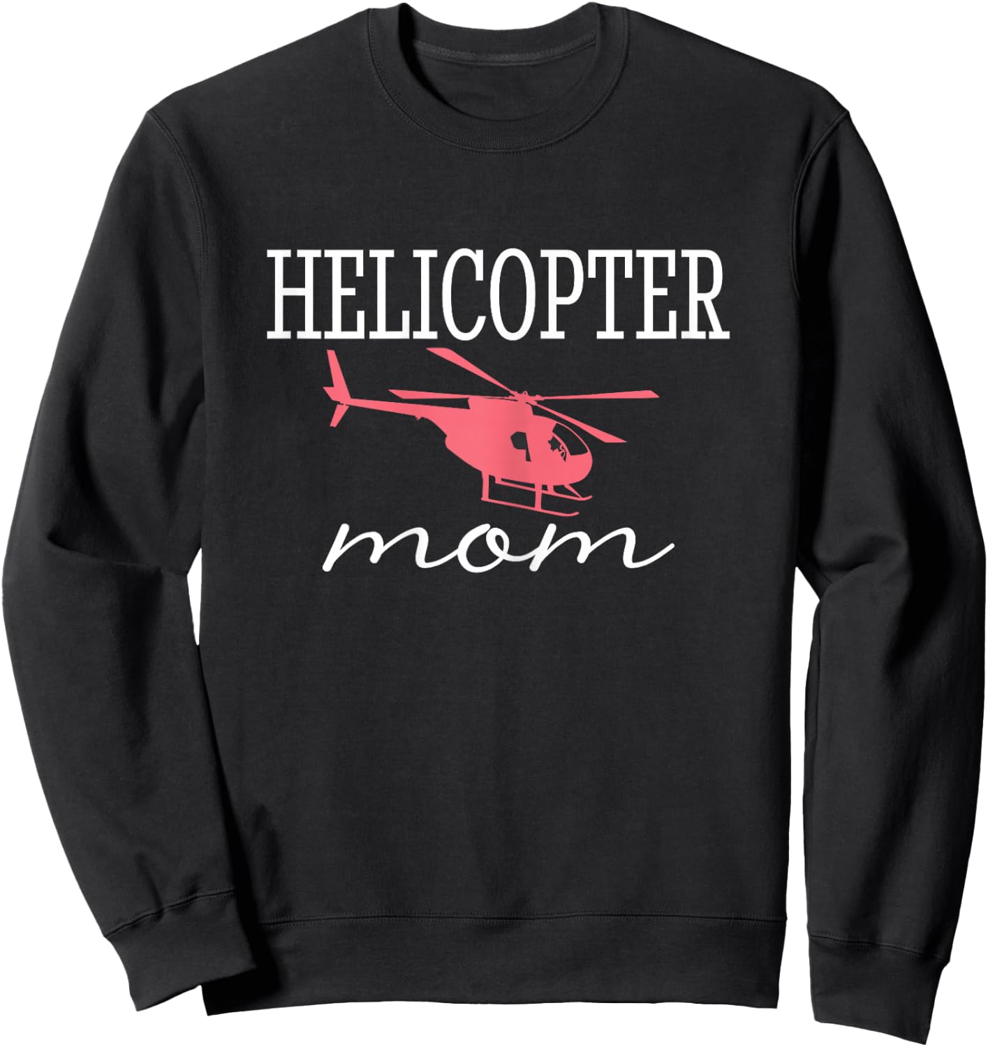 Helicopter Mom Wife Women Flying Vintage Sweatshirt - Sweatshirt | Black