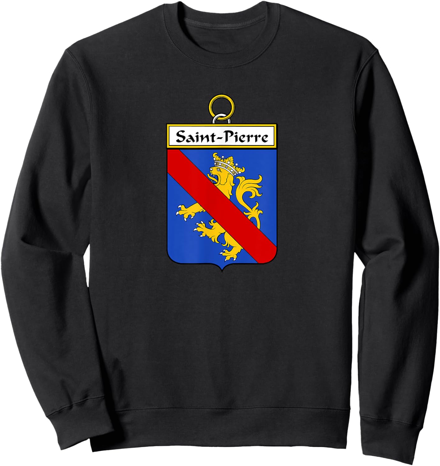 Saint-Pierre Coat of Arms - Family Crest Sweatshirt - Sweatshirt | Black