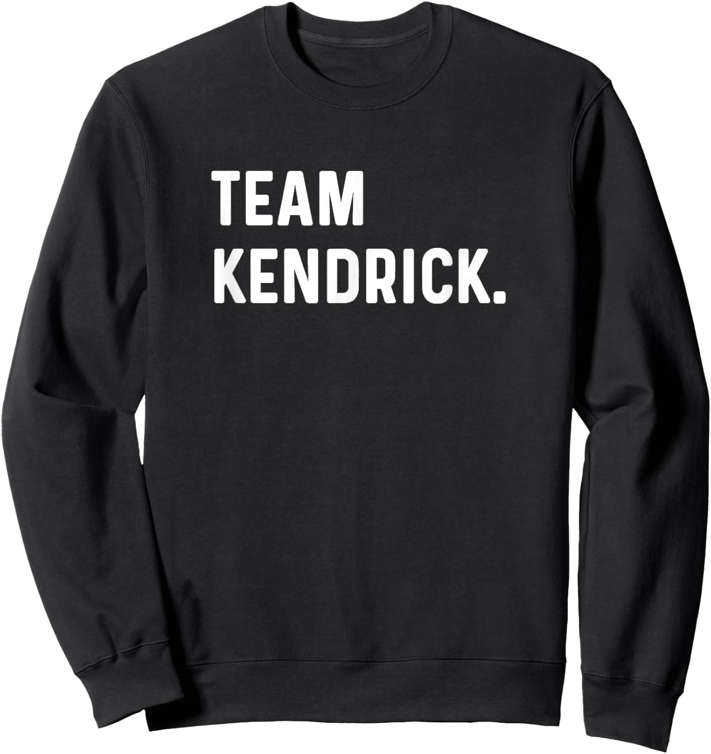 Support Your Favorite Team by MJ Kendrick Team Black Small Crew Collar Modern Logo Sweatshirt - Sweatshirt | Black