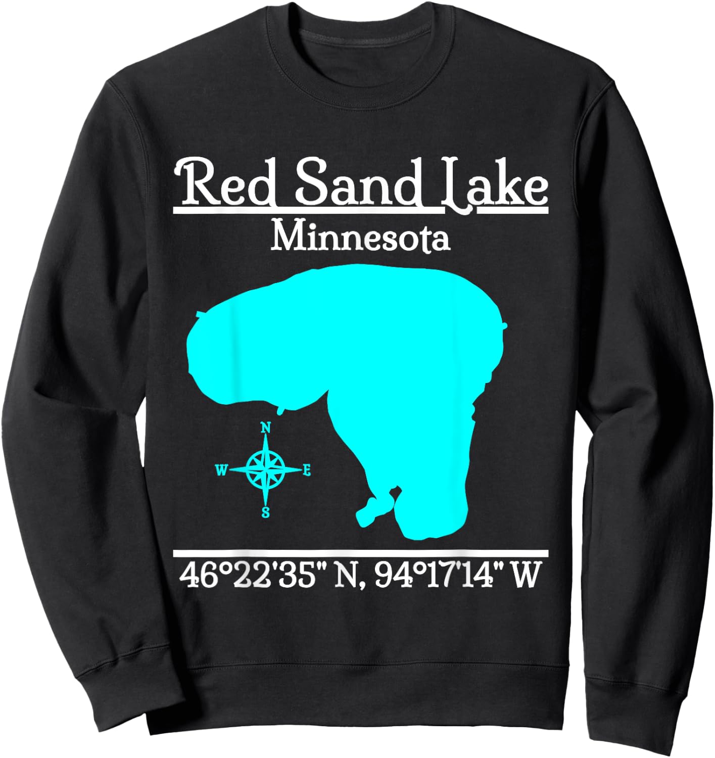 Red Sand Lake, Minnesota Sweatshirt - Sweatshirt | Black