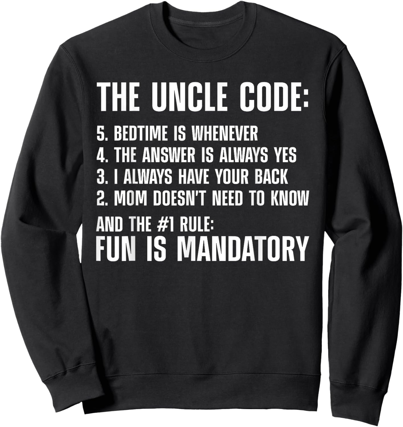 Uncle Code Art First Time Uncle Brother Nephew Niece Sweatshirt - Sweatshirt | Black
