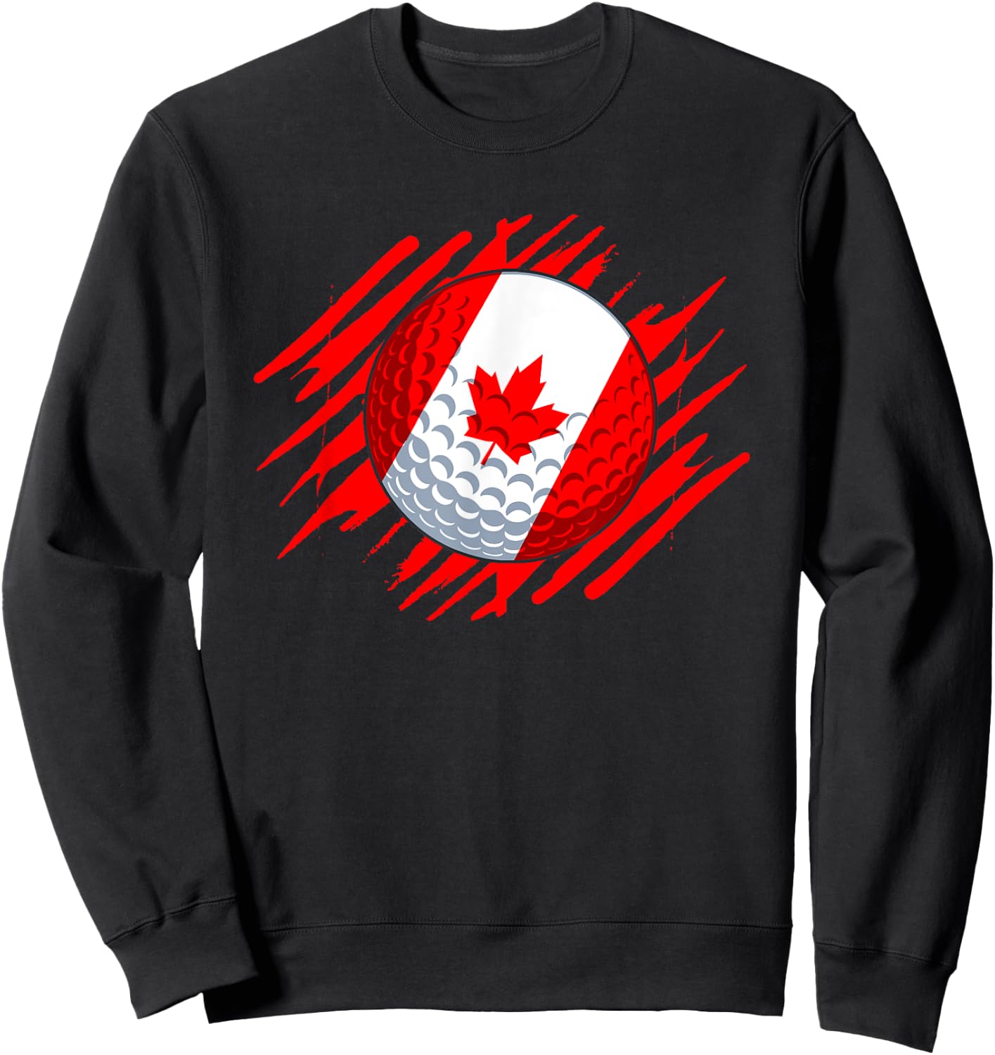Golf Ball With The Flag Of Canada Sweatshirt - Sweatshirt | Black