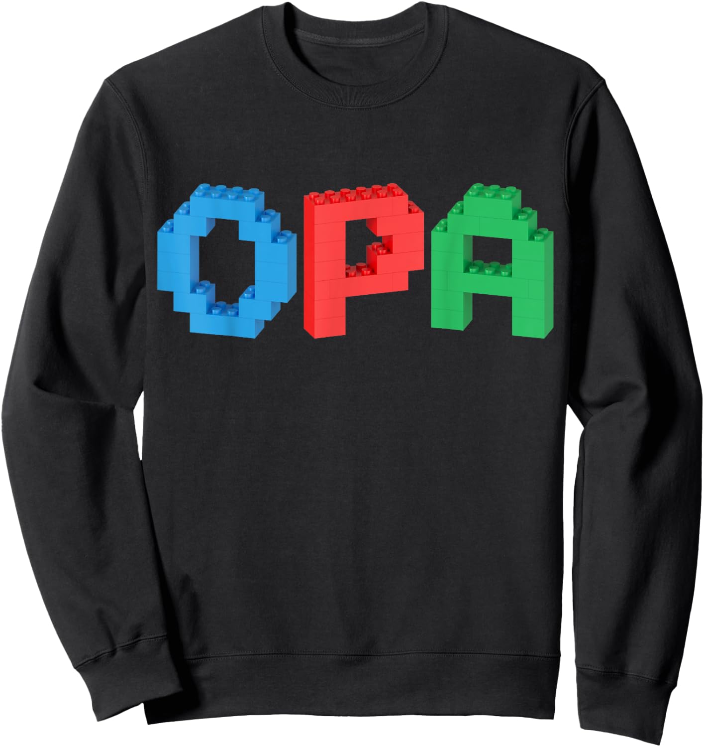 Opa Master Builder Building Bricks Blocks Family Sweatshirt - Sweatshirt | Black
