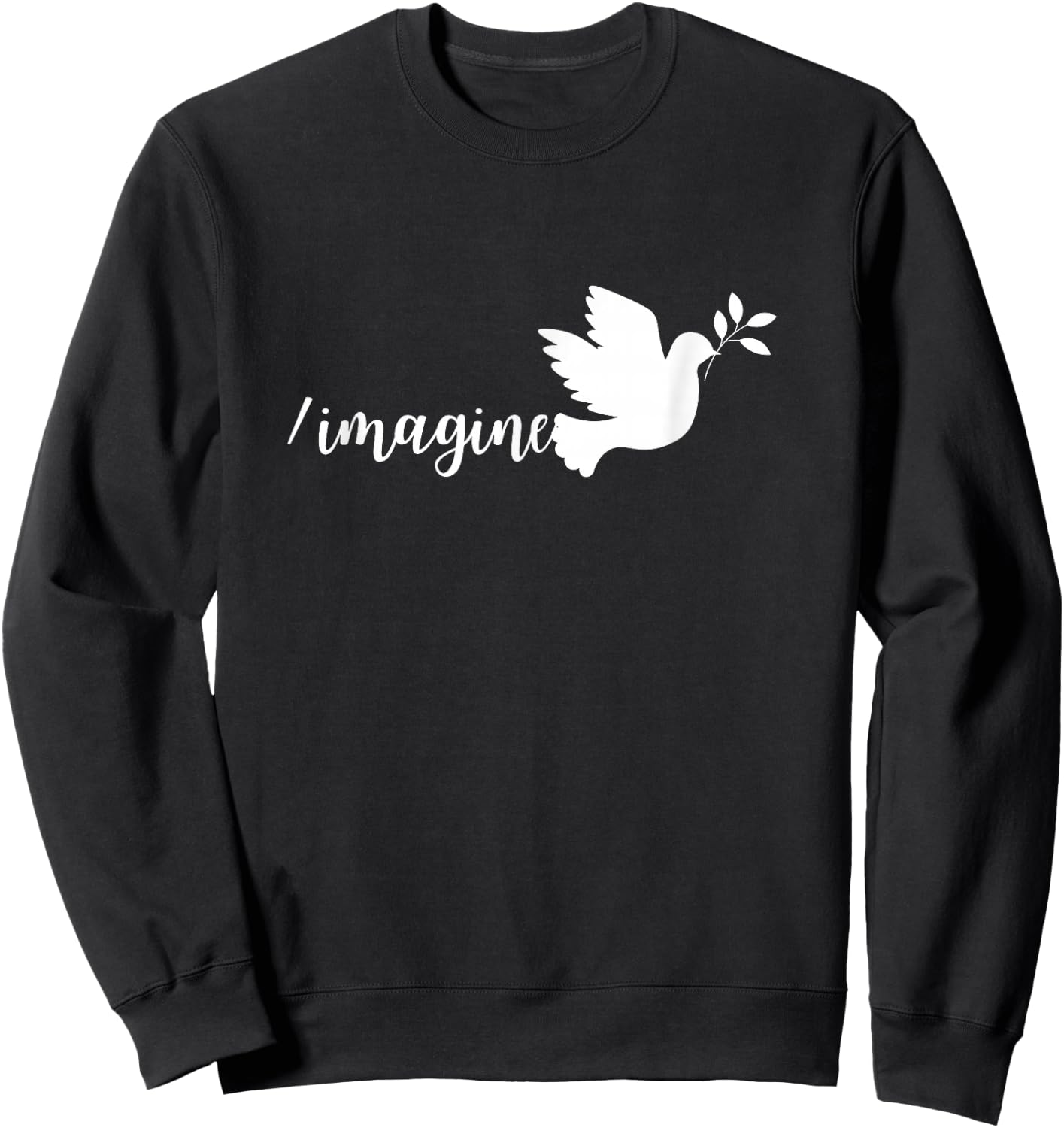 /imagine Peace with a Graphic of a Peace Dove Sweatshirt - Sweatshirt | Black