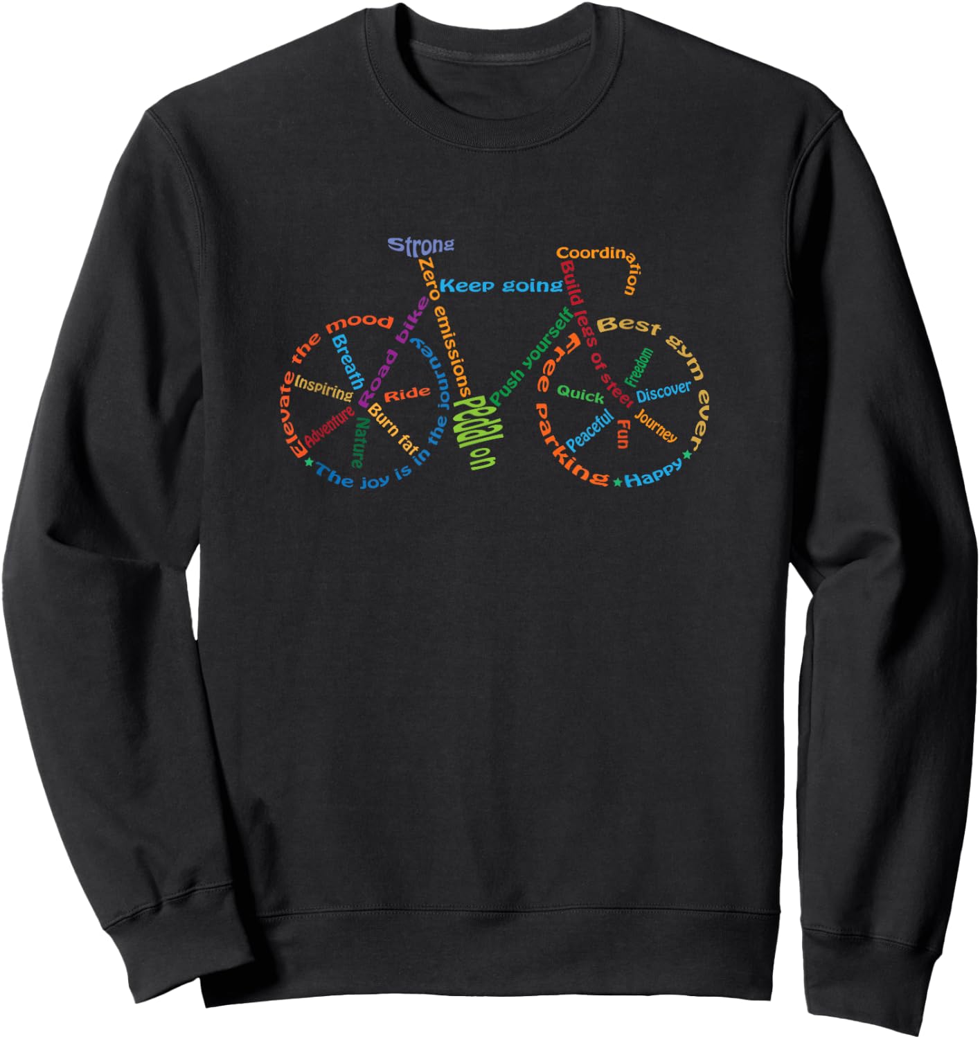 Inspiring Road Bike Funny Cycling Mountain Biking Cyclists Sweatshirt - Sweatshirt | Black