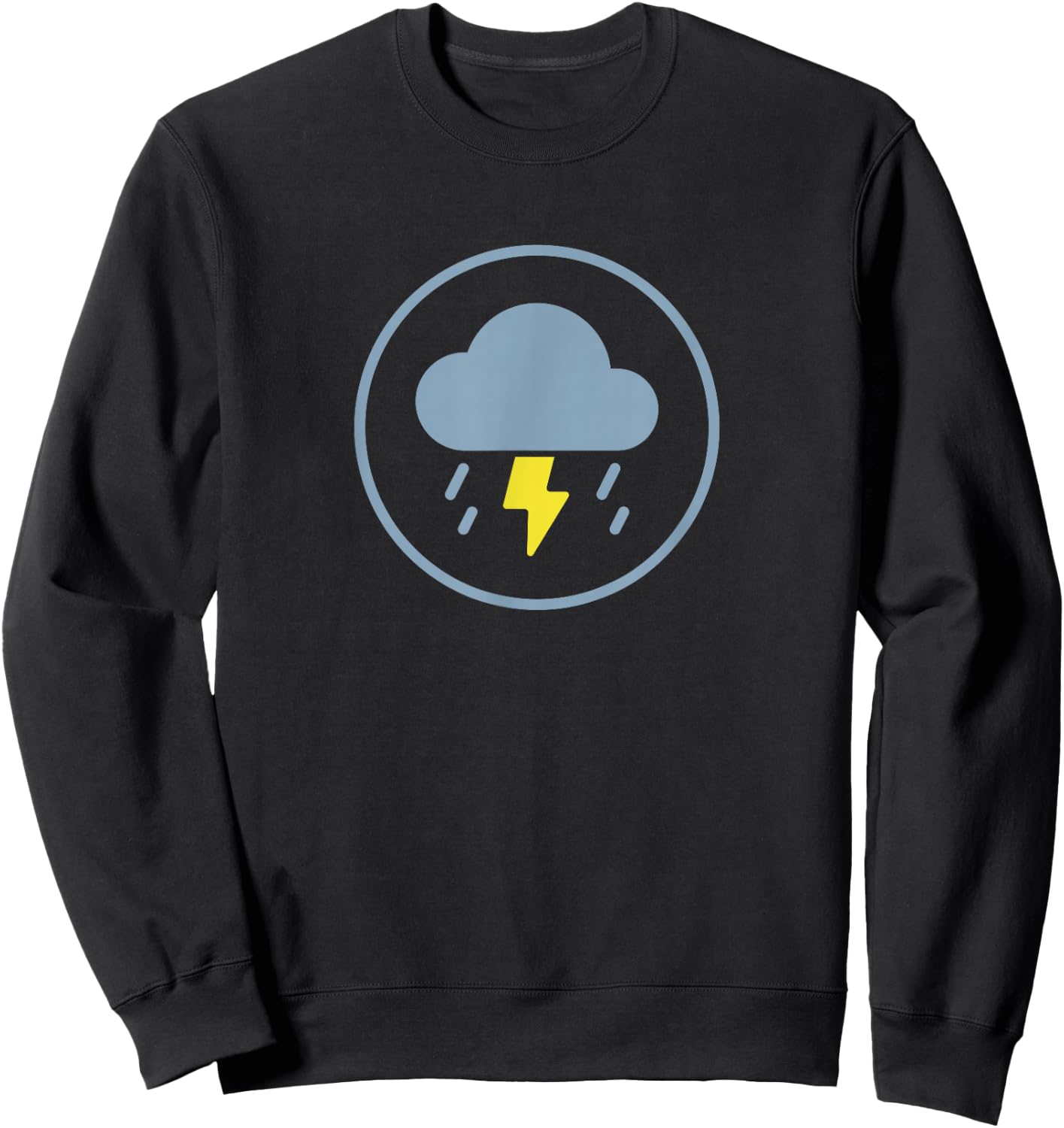 Thunderstorm Lightning Thunder Rain Storm Bad Weather Sweatshirt - Sweatshirt | Black