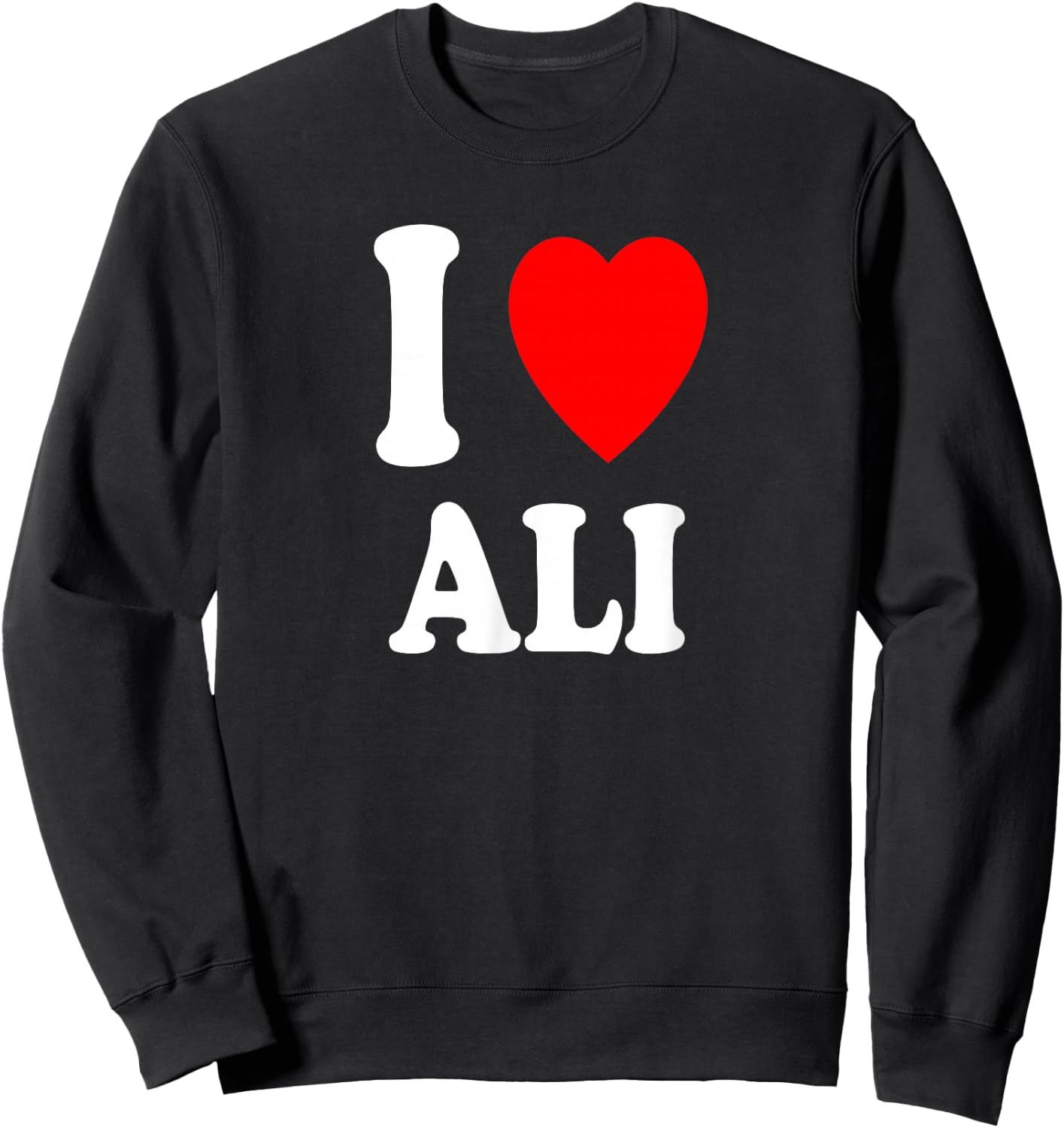 I Heart (Love) Ali Cute Matching Couple Spouse Sweatshirt - Sweatshirt | Black