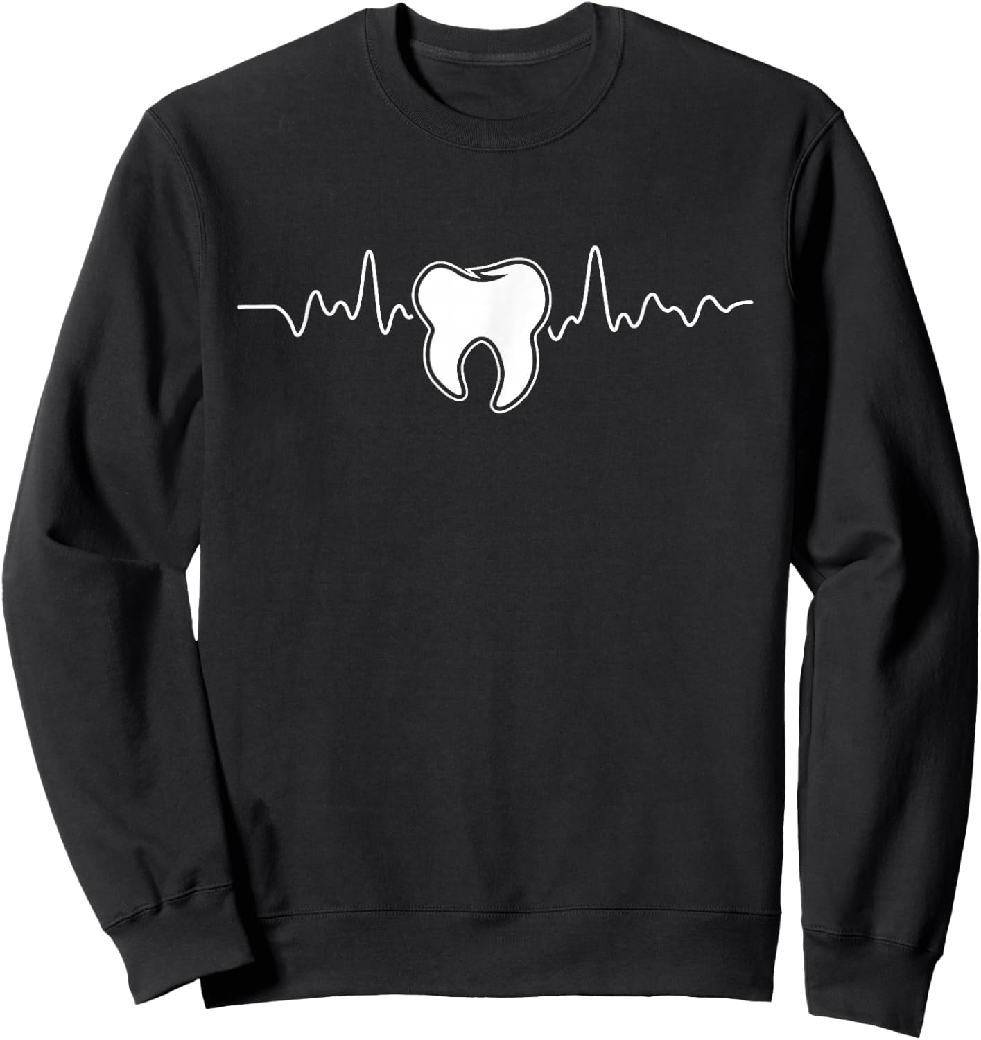 Tooth Heartbeat - Dentist Dental Assistant Dentistry DDS Sweatshirt - Sweatshirt | Black