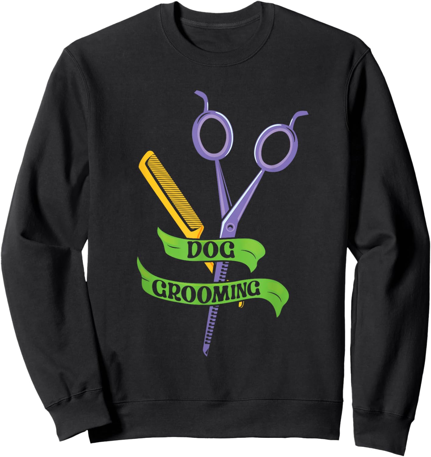 Dog Grooming Job Groomer Dogs Men Women Sweatshirt - Sweatshirt | Black