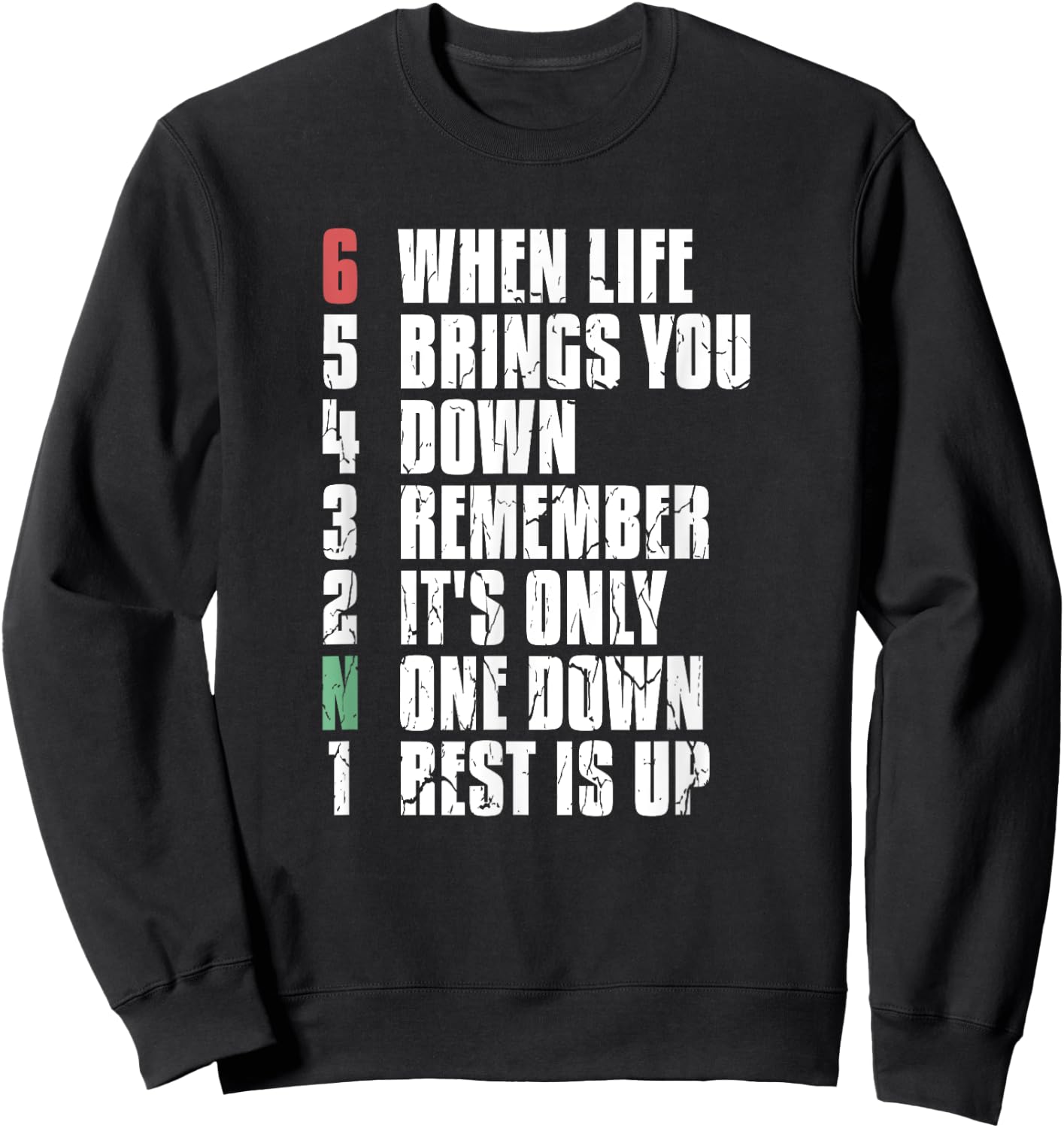 1N23456 Motorcycle Gear Shift Motorcyclist Sweatshirt - Sweatshirt | Black