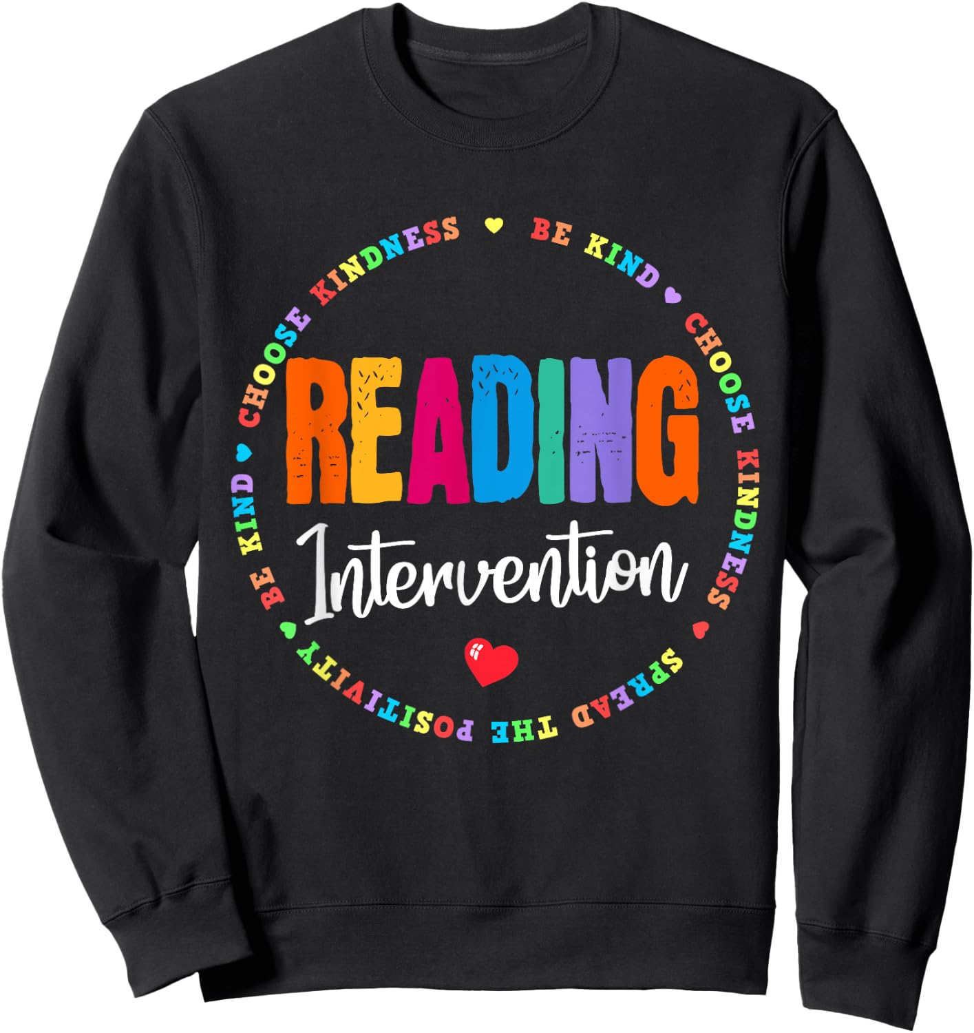 School Support Specialist Teacher Squad Reading Intervention Men Women Kids Sweatshirt - Sweatshirt | Black