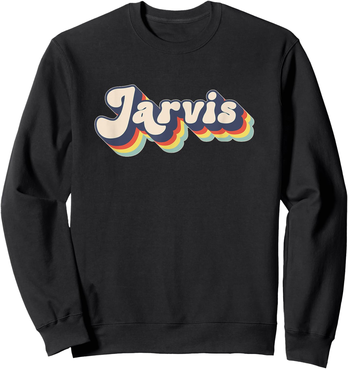 JARVIS Family Name Personalized Surname JARVIS Sweatshirt - Sweatshirt | Black