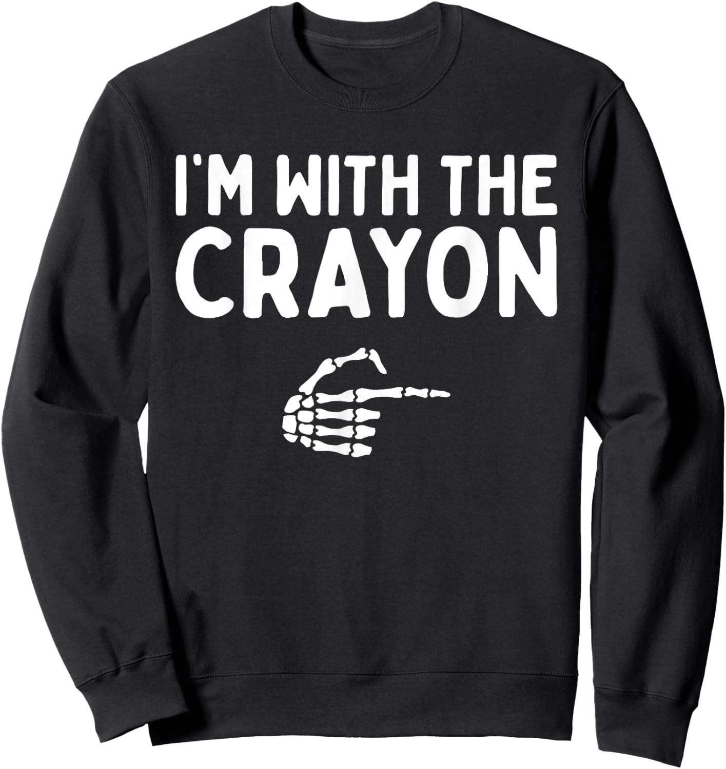 I'm With The Crayon Funny Halloween Costume Matching Couples Sweatshirt - Sweatshirt | Black