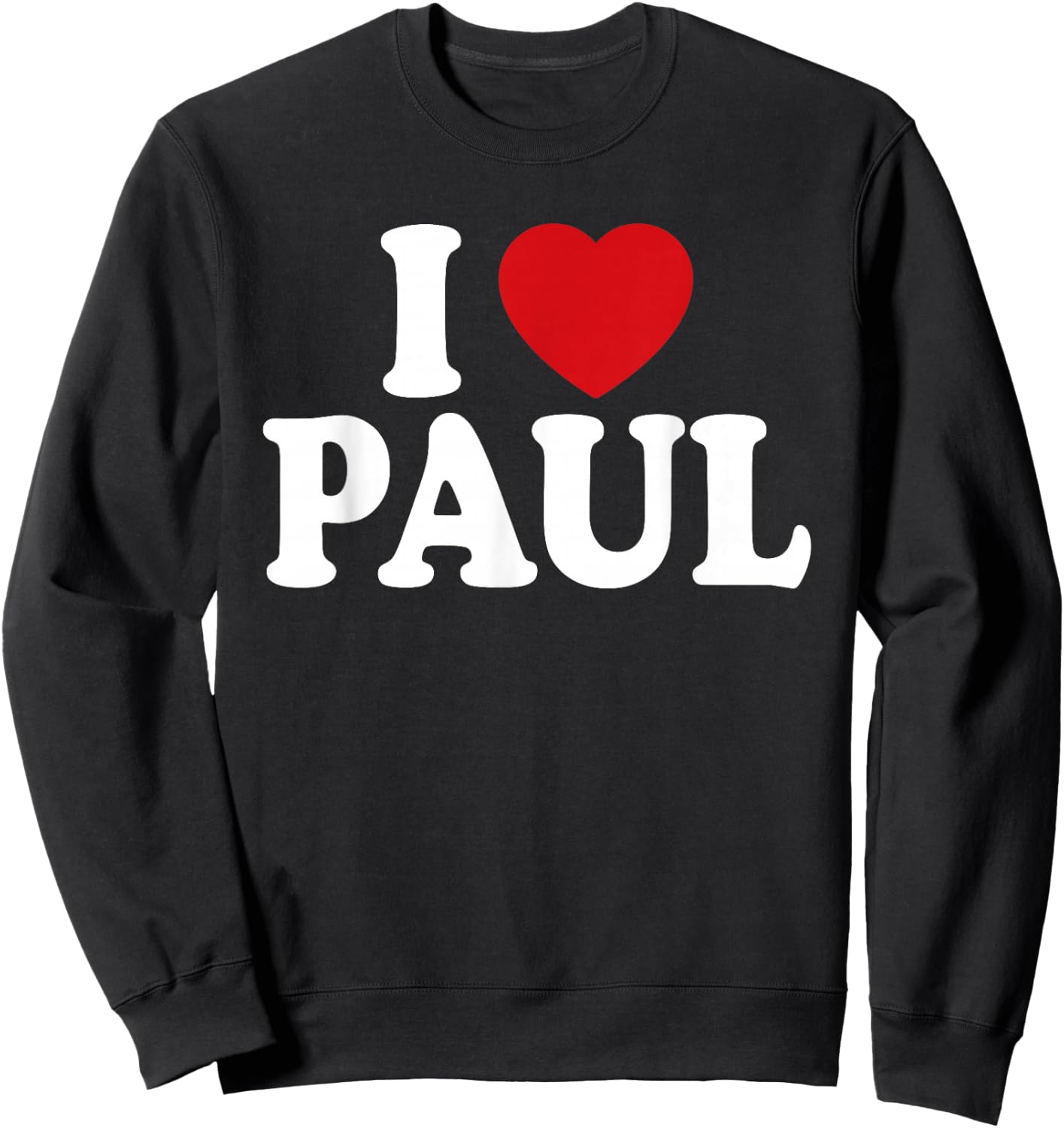 I Heart Love Paul Sweatshirt - Sweatshirt | Black