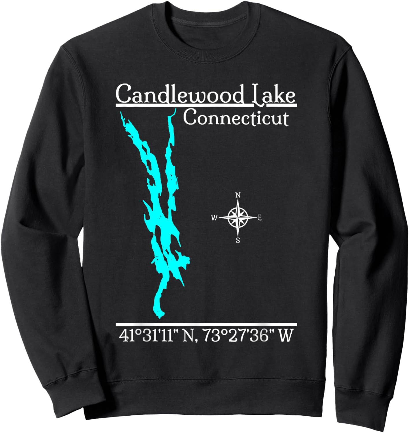 Candlewood Lake - Connecticut Sweatshirt - Sweatshirt | Black
