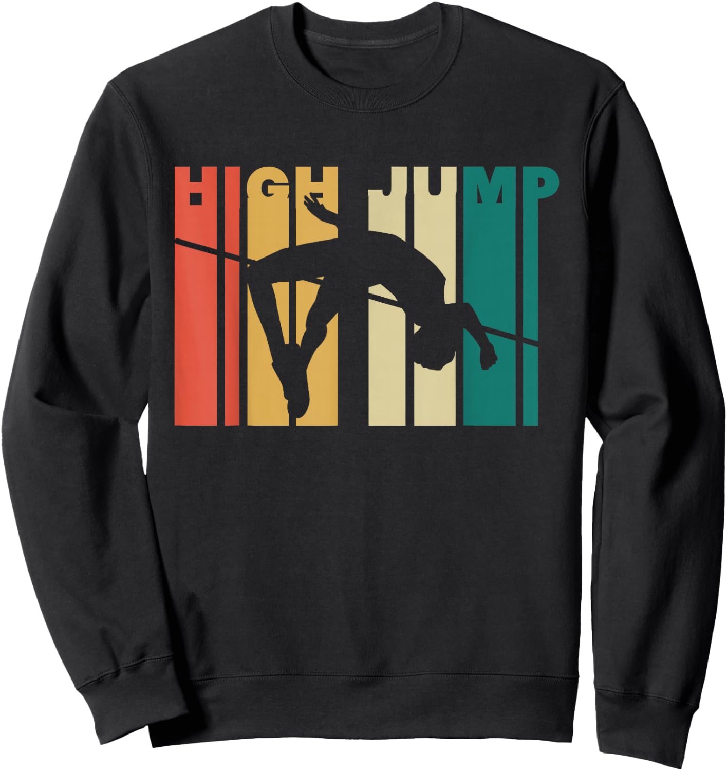 Retro High Jump | Athletics Track & Field | High Jumper Sweatshirt - Sweatshirt | Black