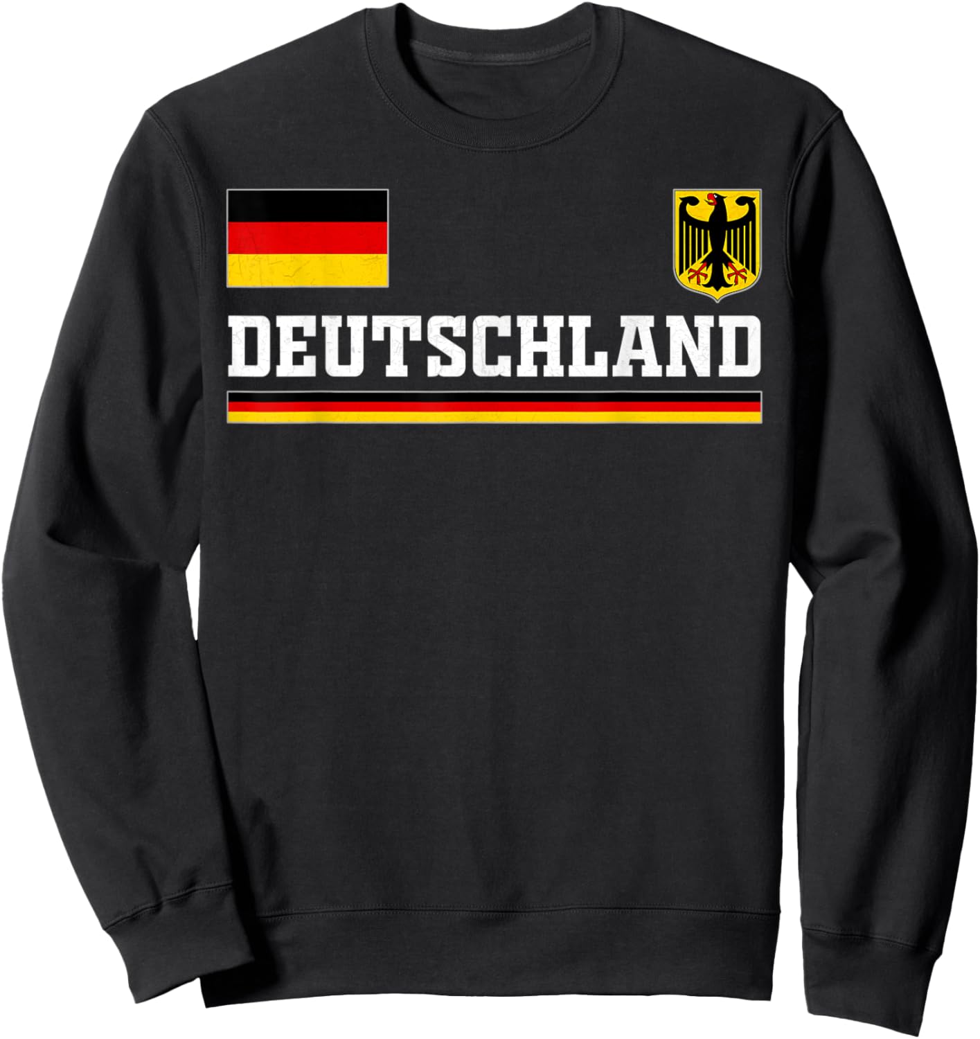 Germany Soccer Fan Jersey Style Fussball Sweatshirt - Sweatshirt | Black