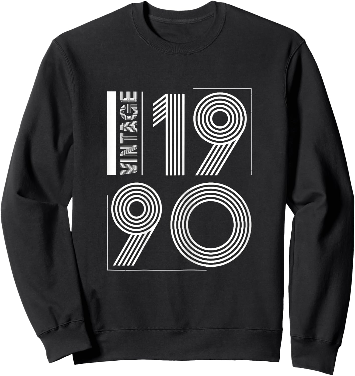 Vintage 1990 T Shirts Retro Funny 1990 Birthday Sweatshirt - Sweatshirt | Black